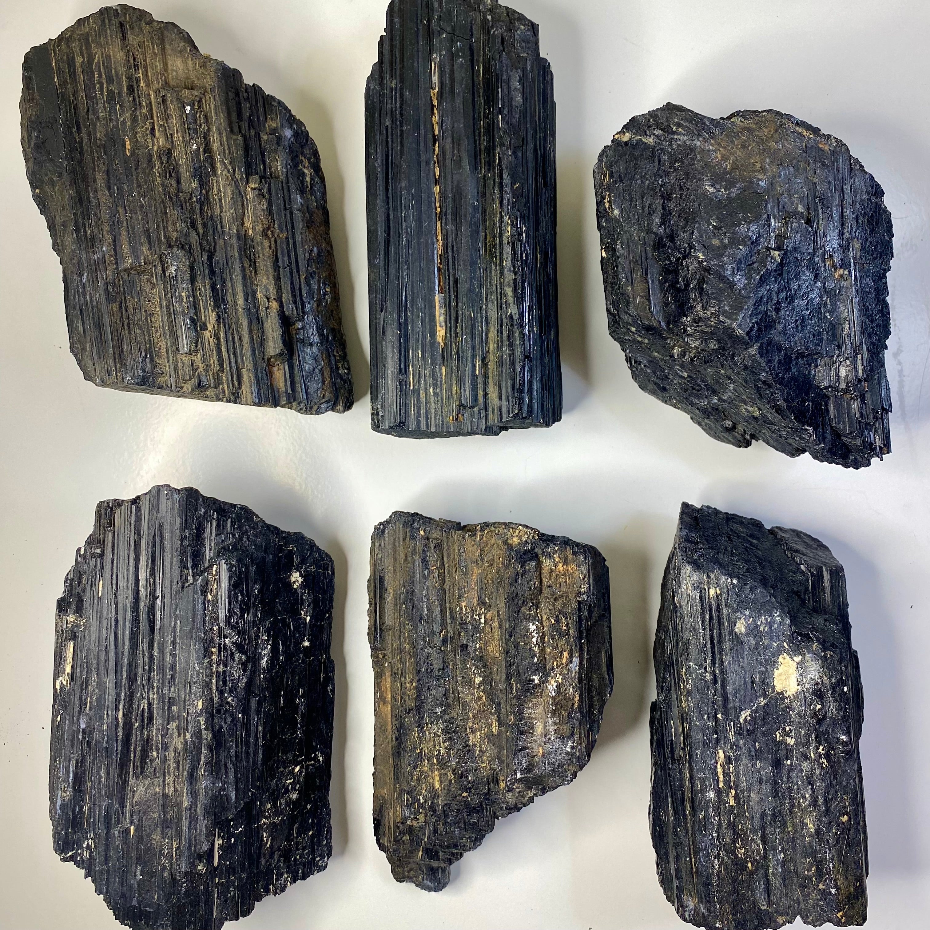 Black Tourmaline Crystals Chunky Rods from Indonesia - Medium Size