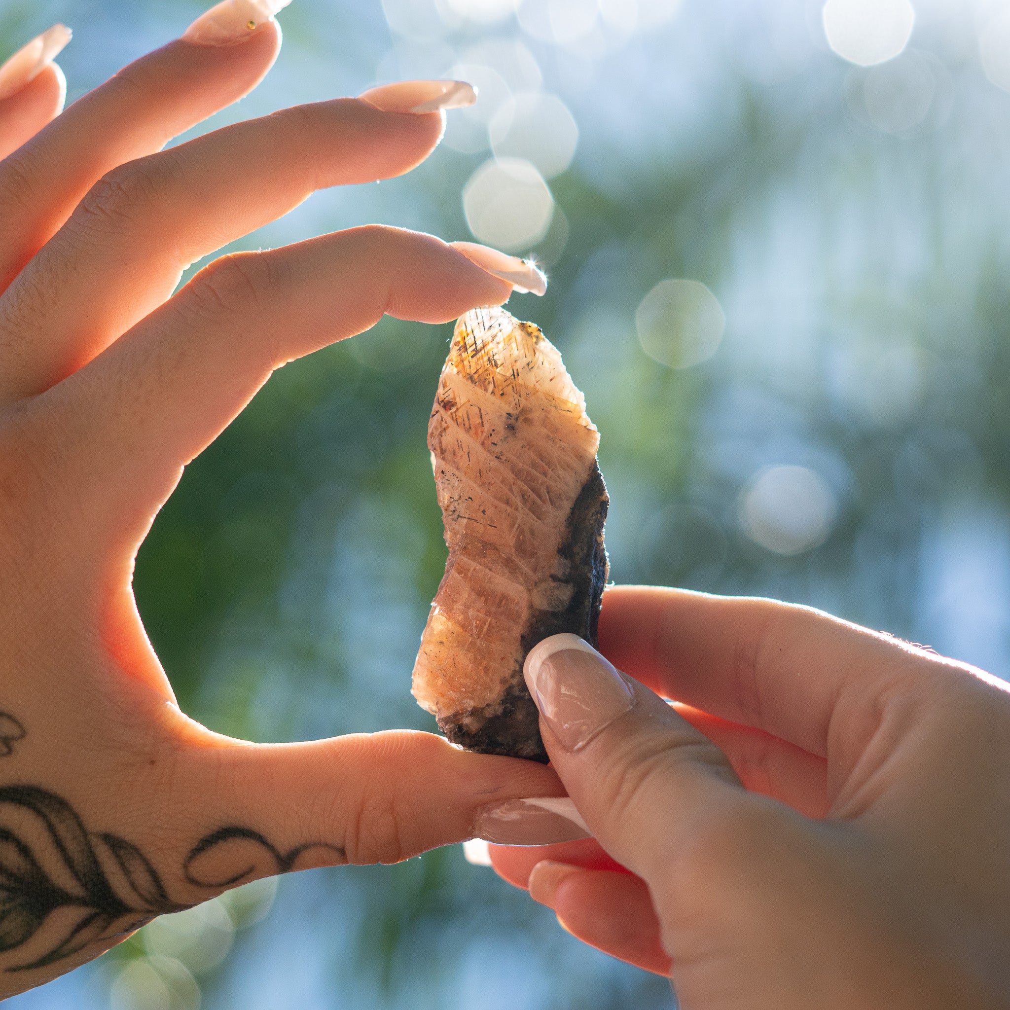 Rare Rainbow Lattice Sunstone from Australia - 49.6 Ct.