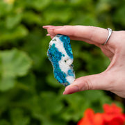 Chrysocolla with Quartz Inclusion from Arizona