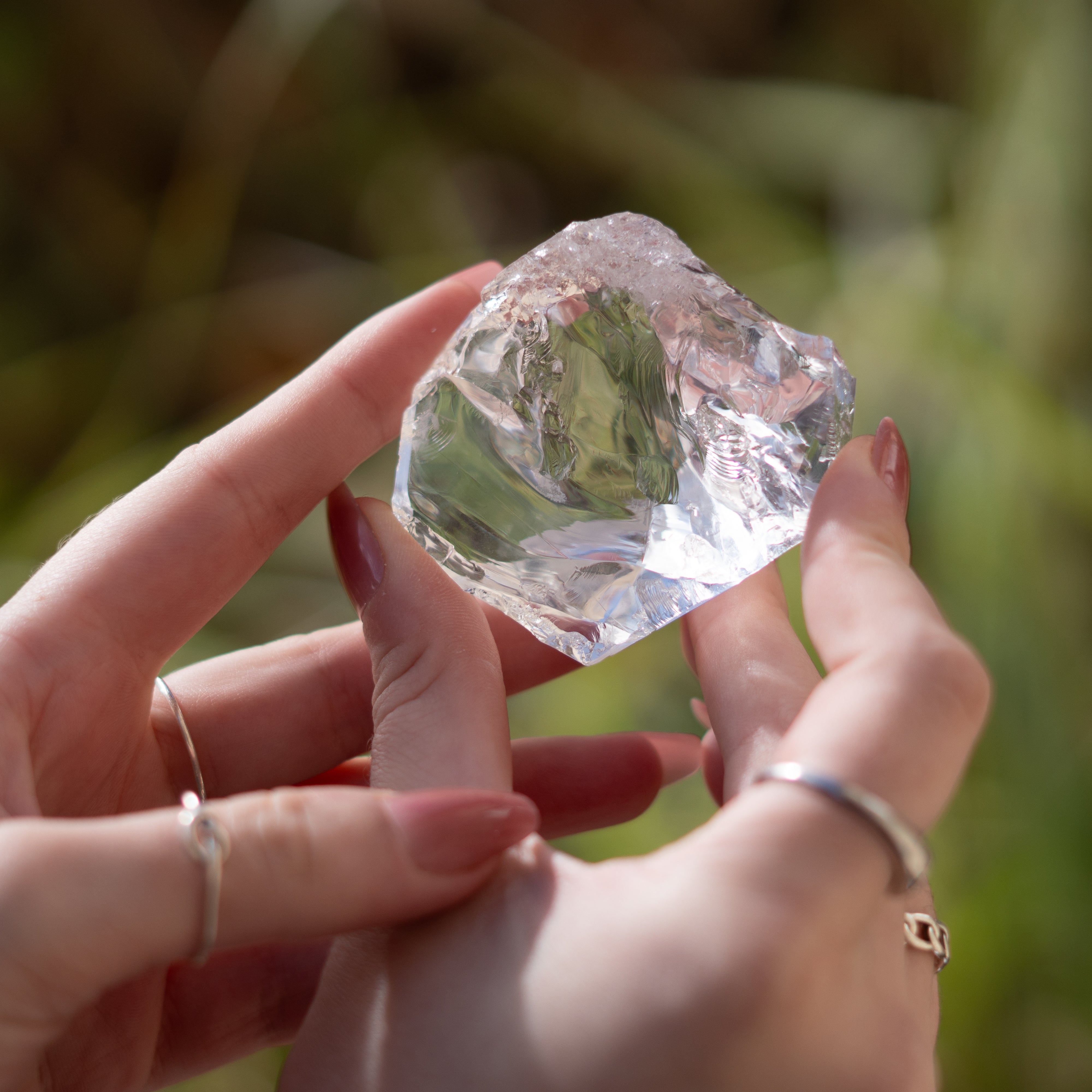 Clear Quartz Crystal Point with Rainbows from Ron Coleman Mine, Arkansas USA