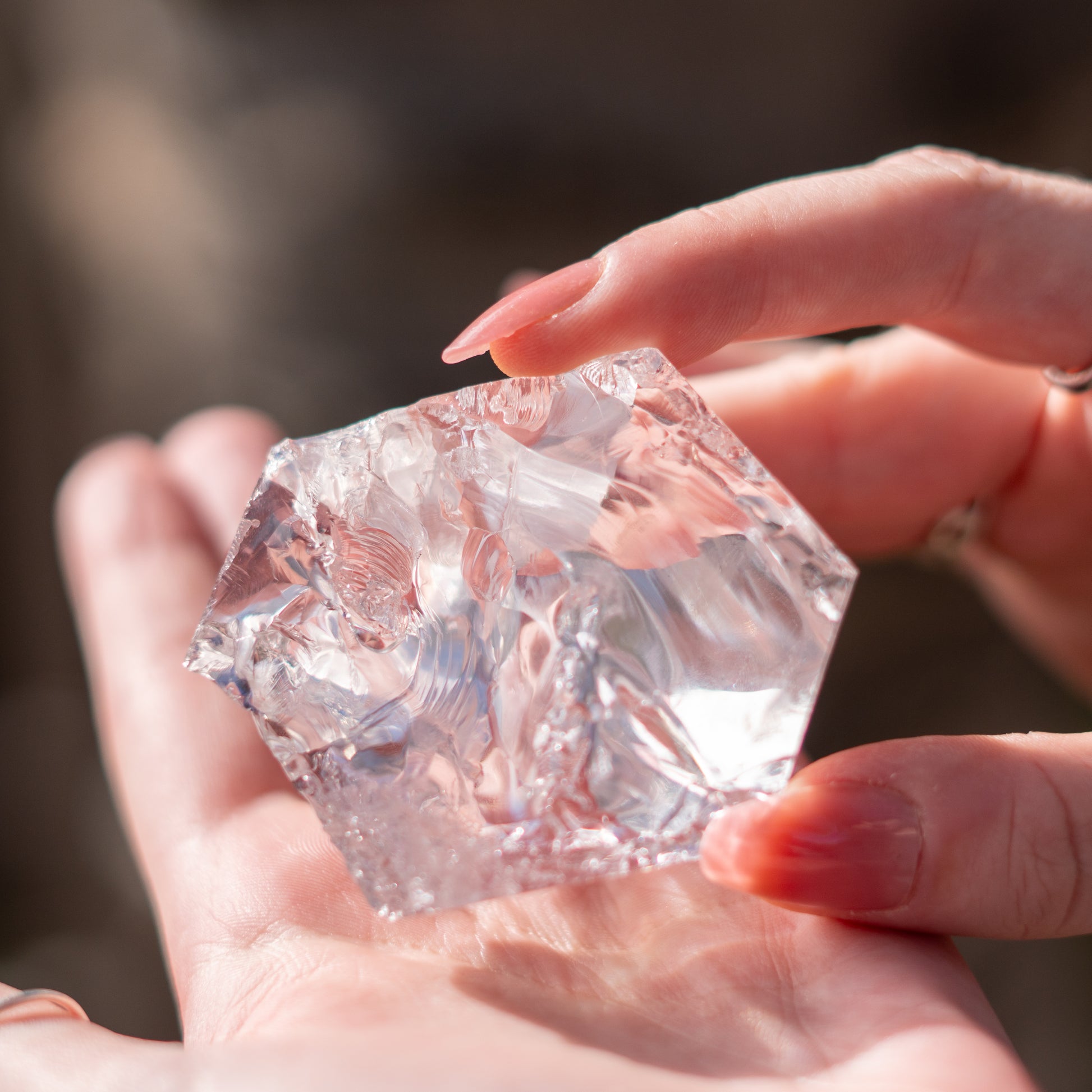 Clear Quartz Crystal Point with Rainbows from Ron Coleman Mine, Arkansas USA