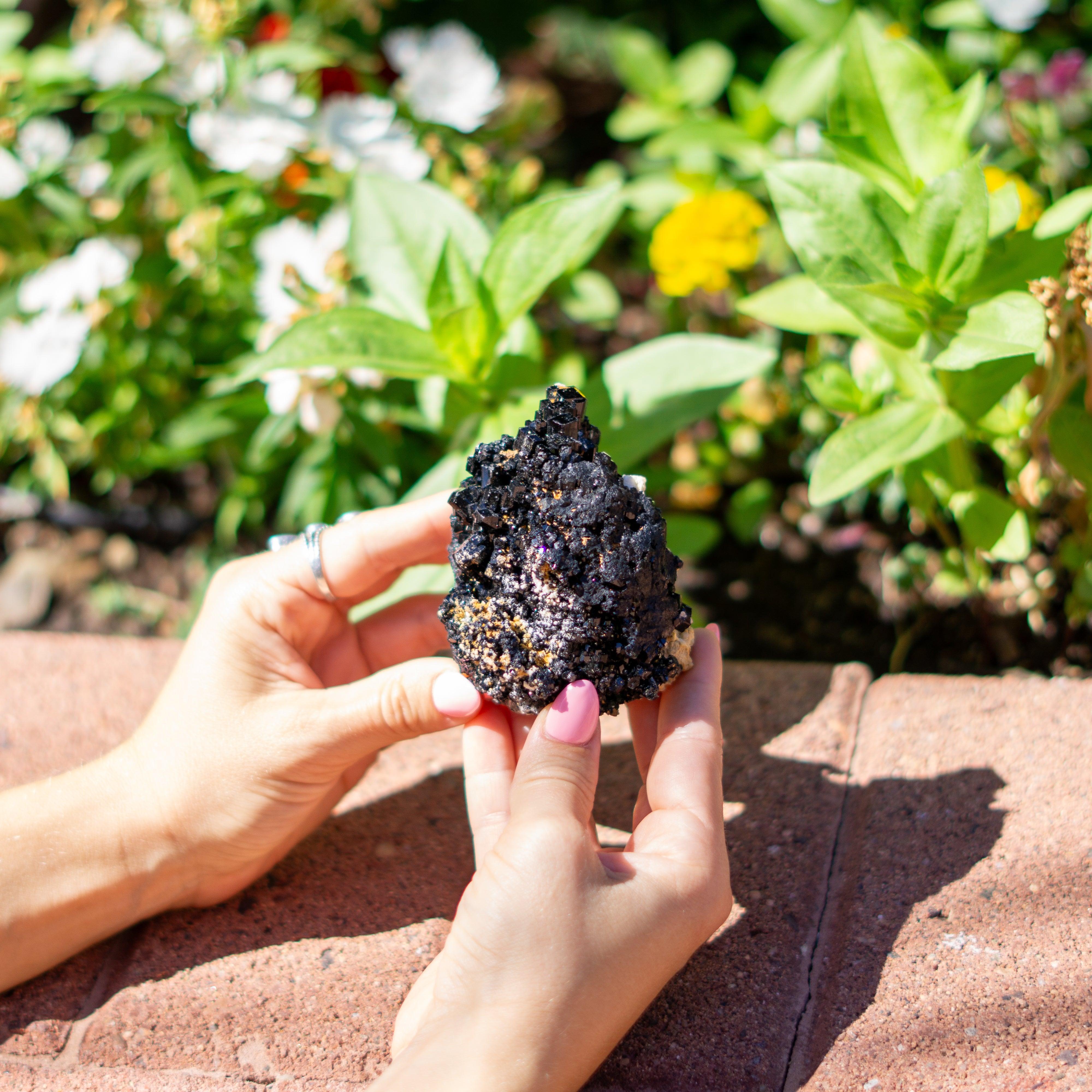 Luxe Gemmy Black Tourmaline Cluster from Erongo Region, Namibia