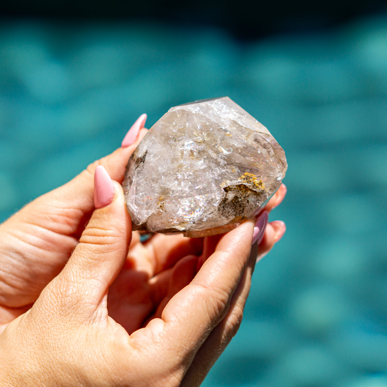 Jumbo Herkimer Diamond Quartz Cystal with Inclusions