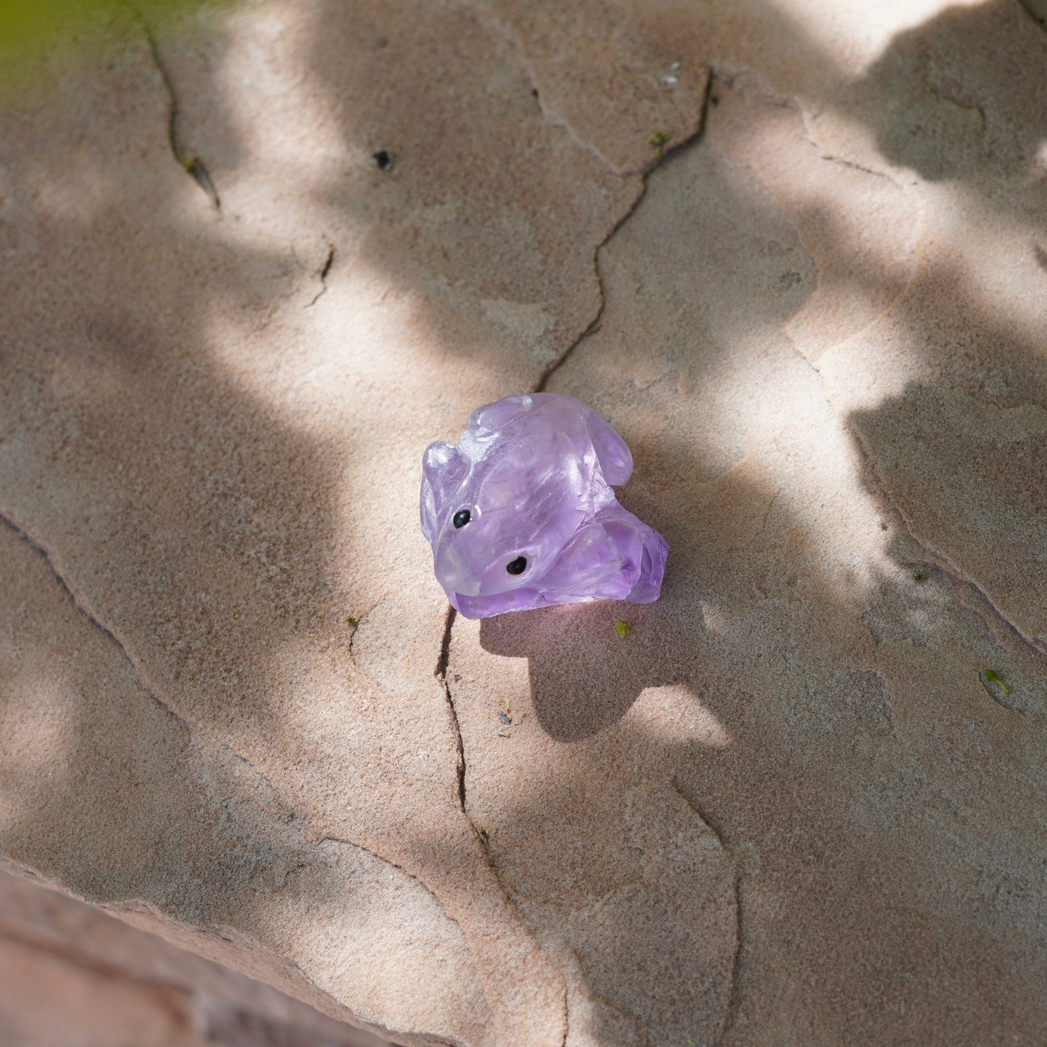 Amethyst Frog Crystal Carving