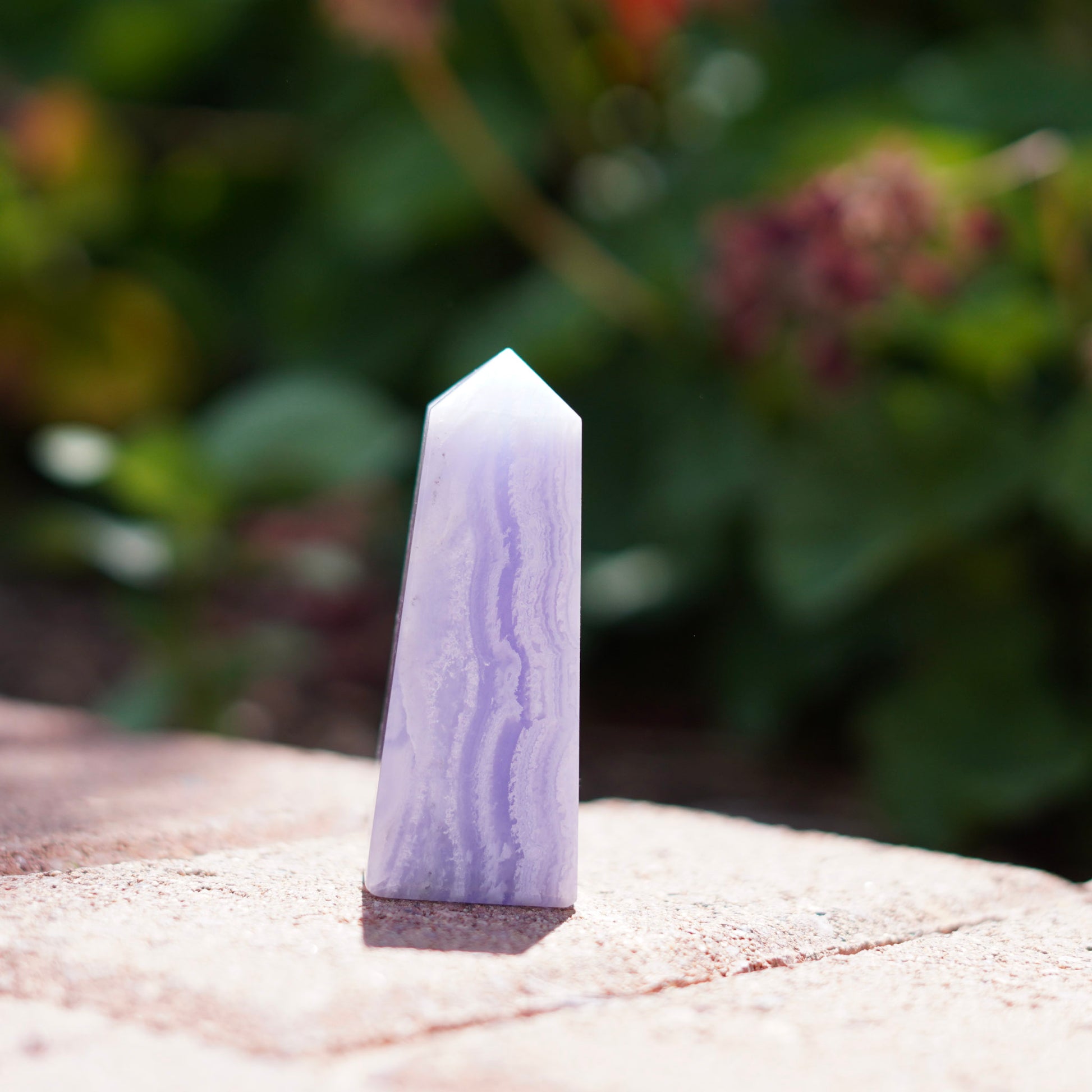 Blue Lace Agate Crystal Tower Carvings