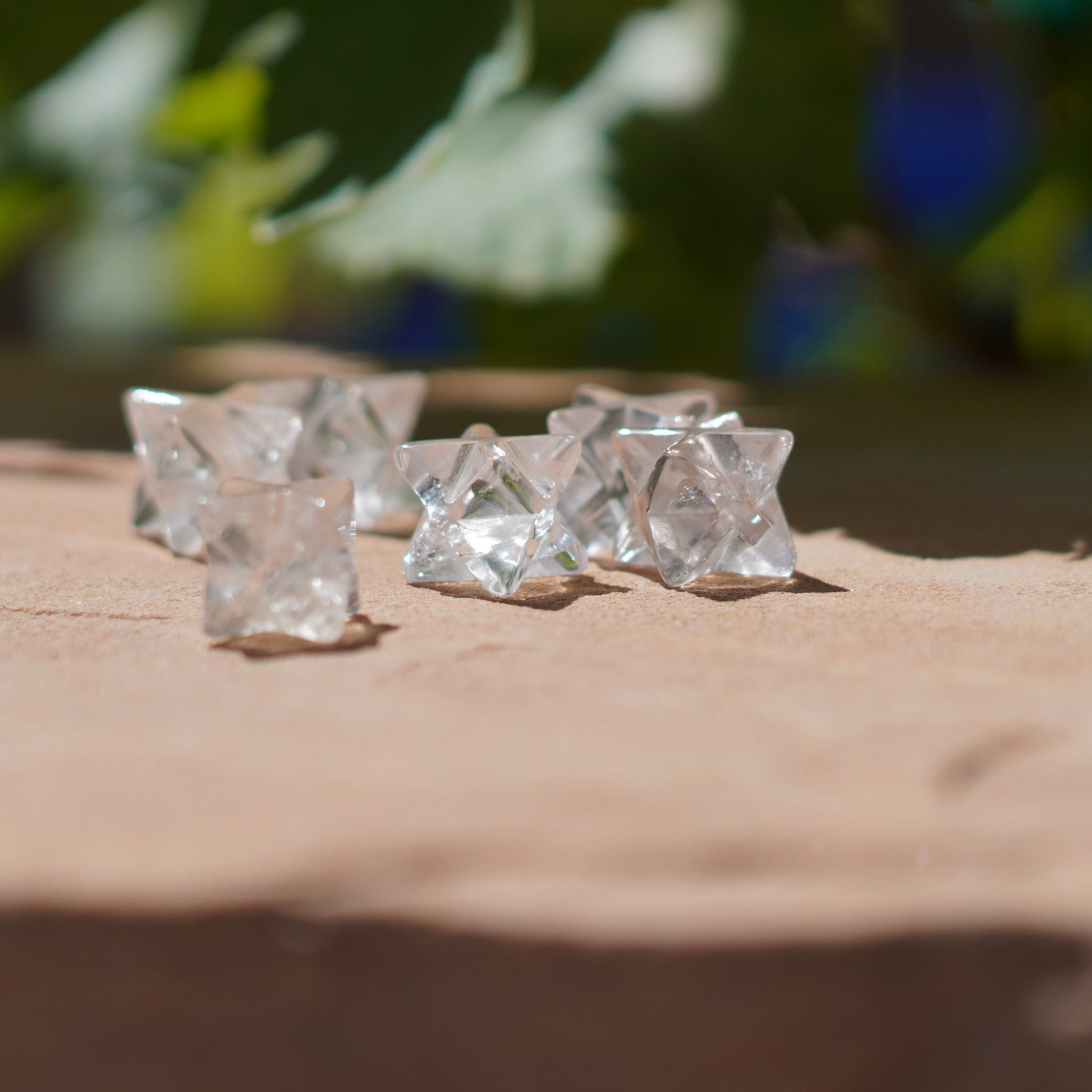 Clear Quartz Merkaba Crystal Carvings from Brazil