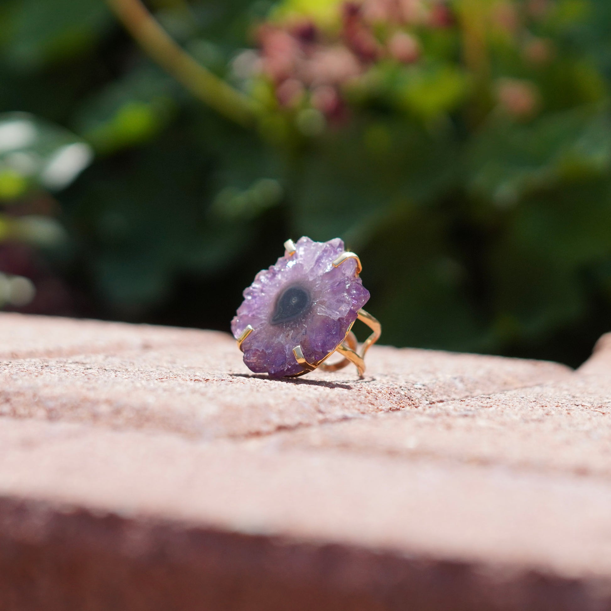 Brazilian Amethyst Stalactite Adjustable Rings