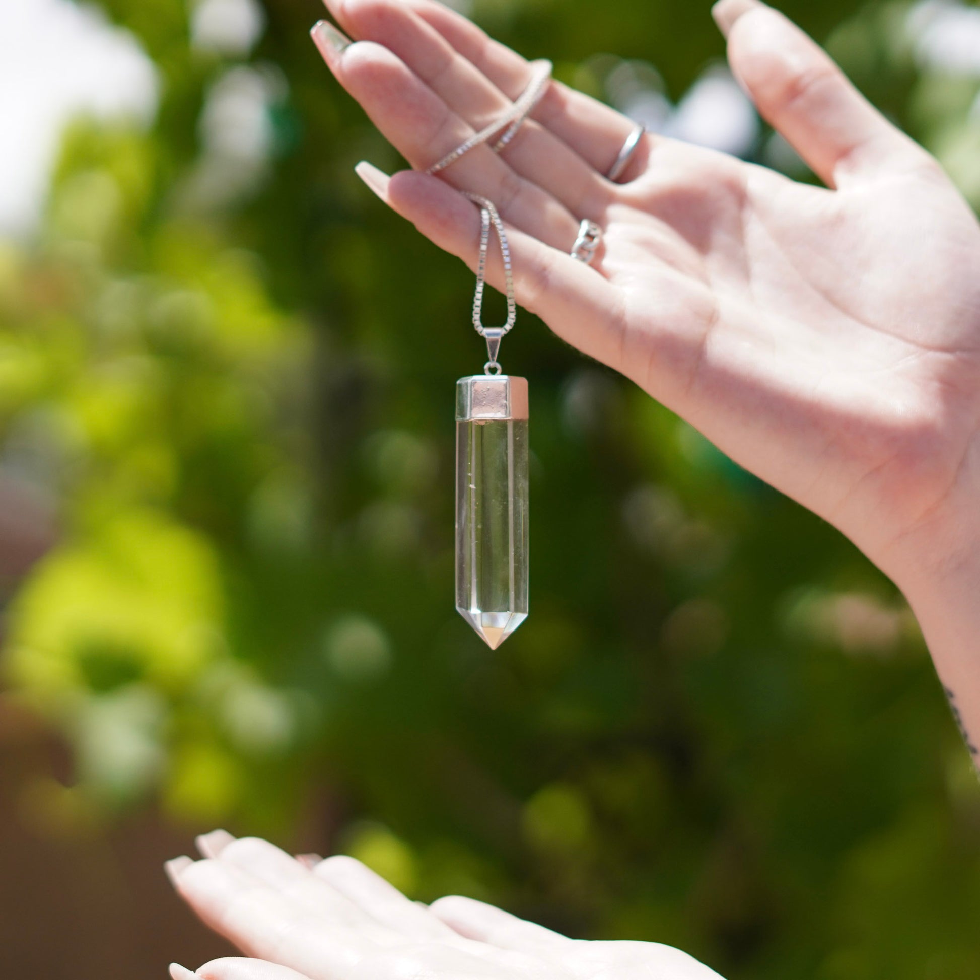 Brazilian Quartz Crystal Pendants