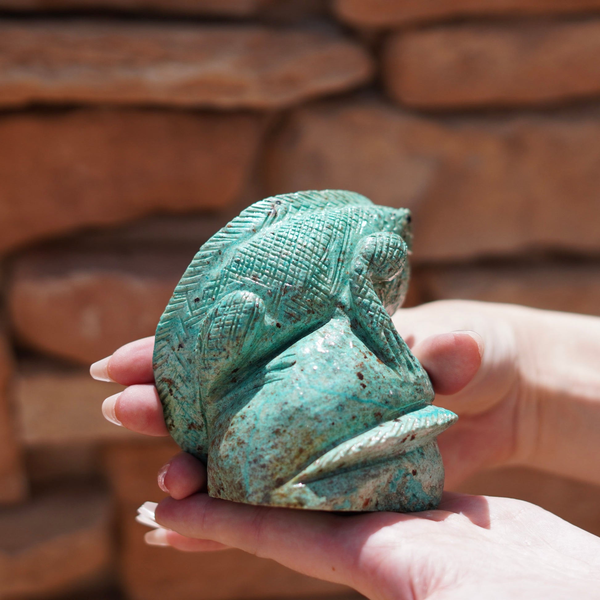 Chrysocolla Lizard Carving