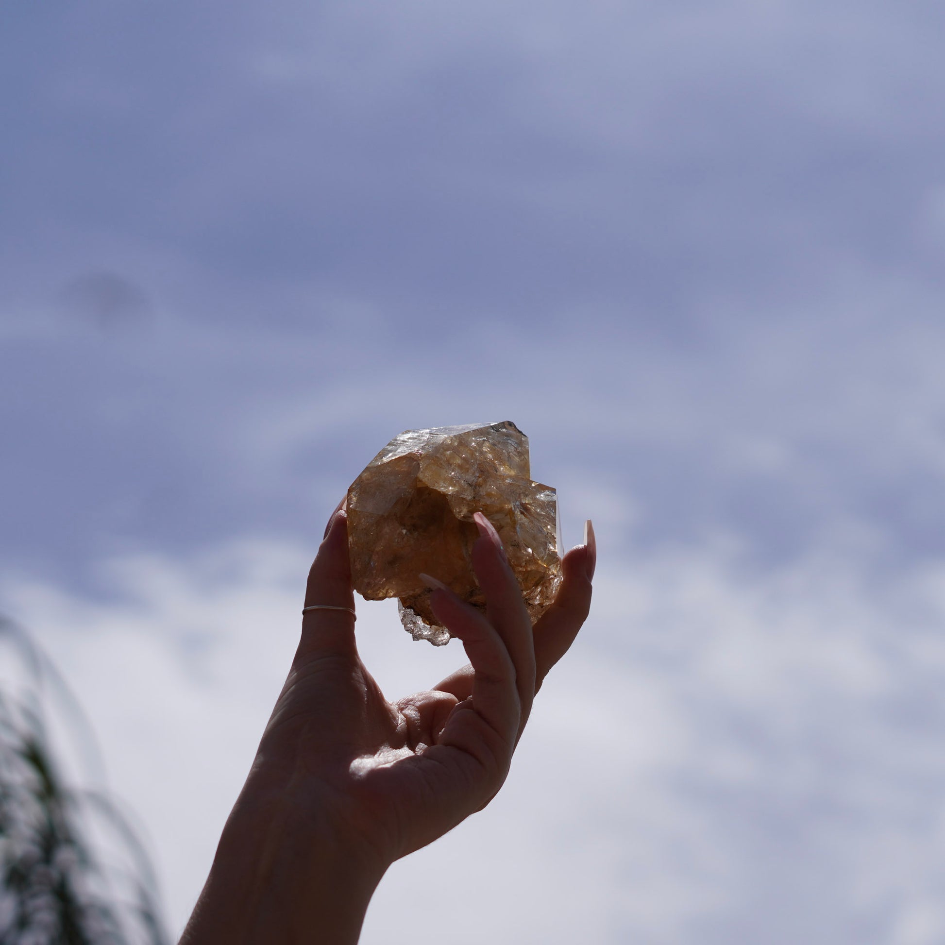 Large Triple Terminated Golden Healer Herkimer Diamond Crystal