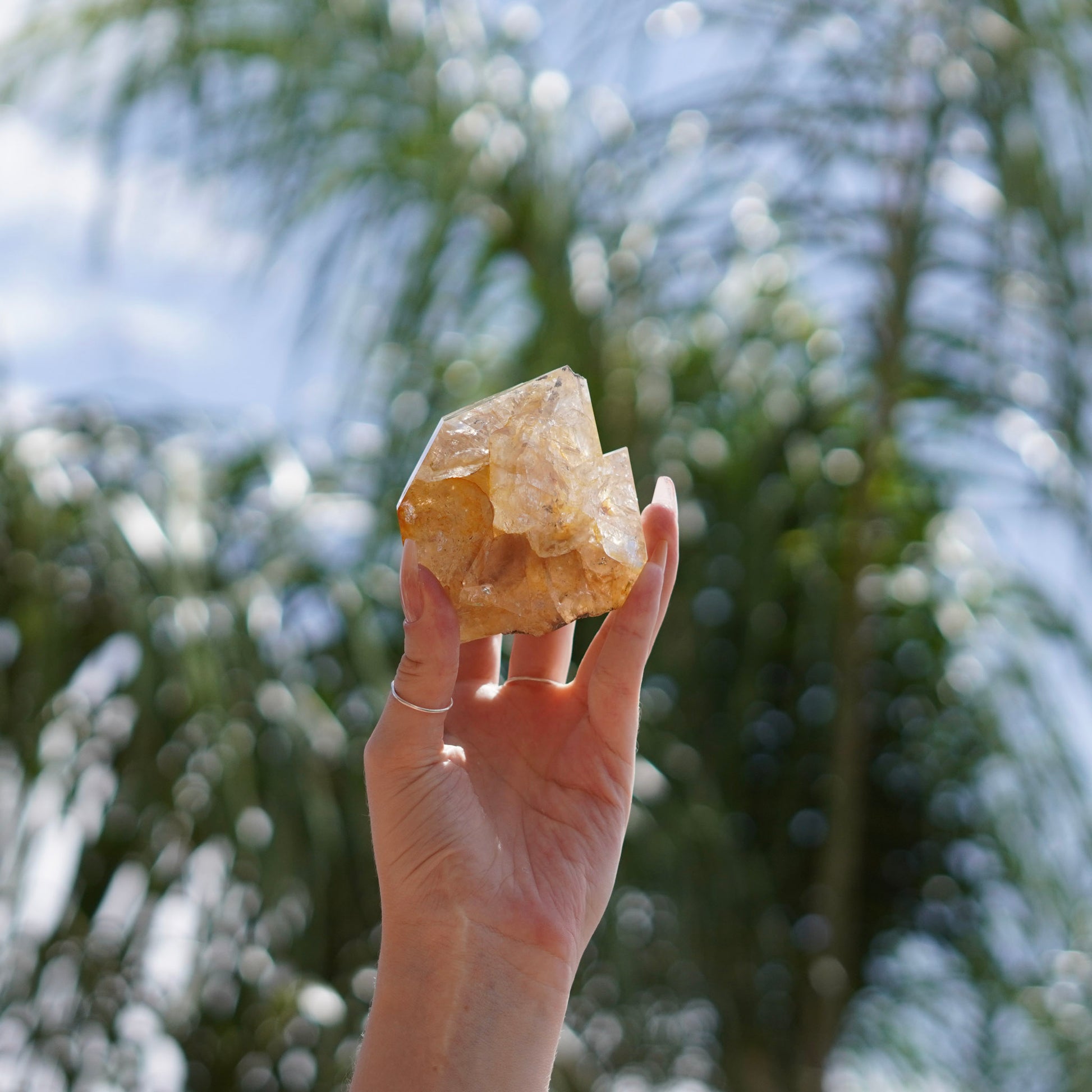 Large Triple Terminated Golden Healer Herkimer Diamond Crystal