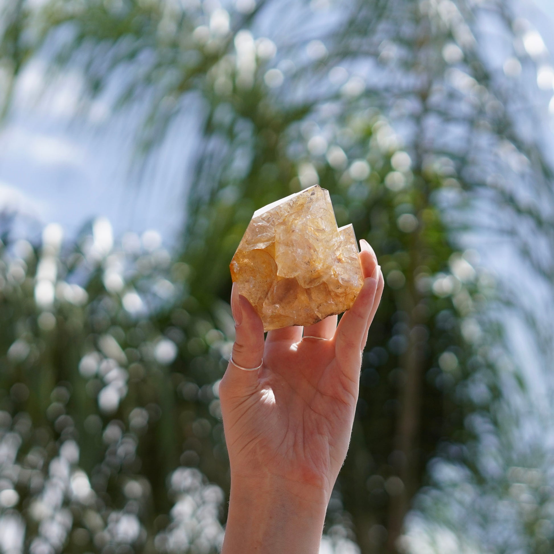Large Triple Terminated Golden Healer Herkimer Diamond Crystal