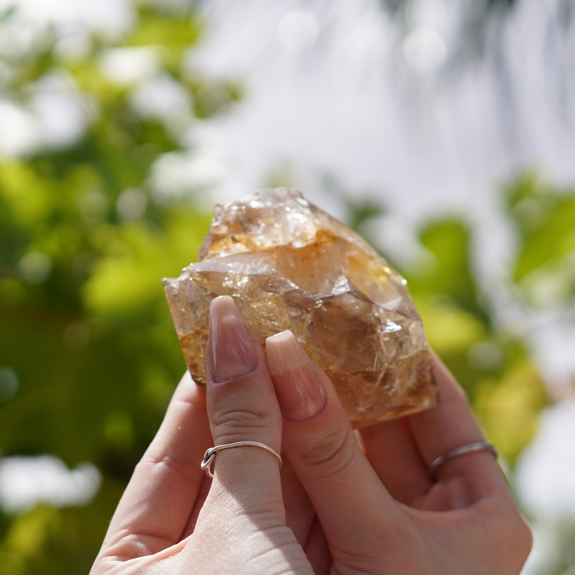 Large Triple Terminated Golden Healer Herkimer Diamond Crystal