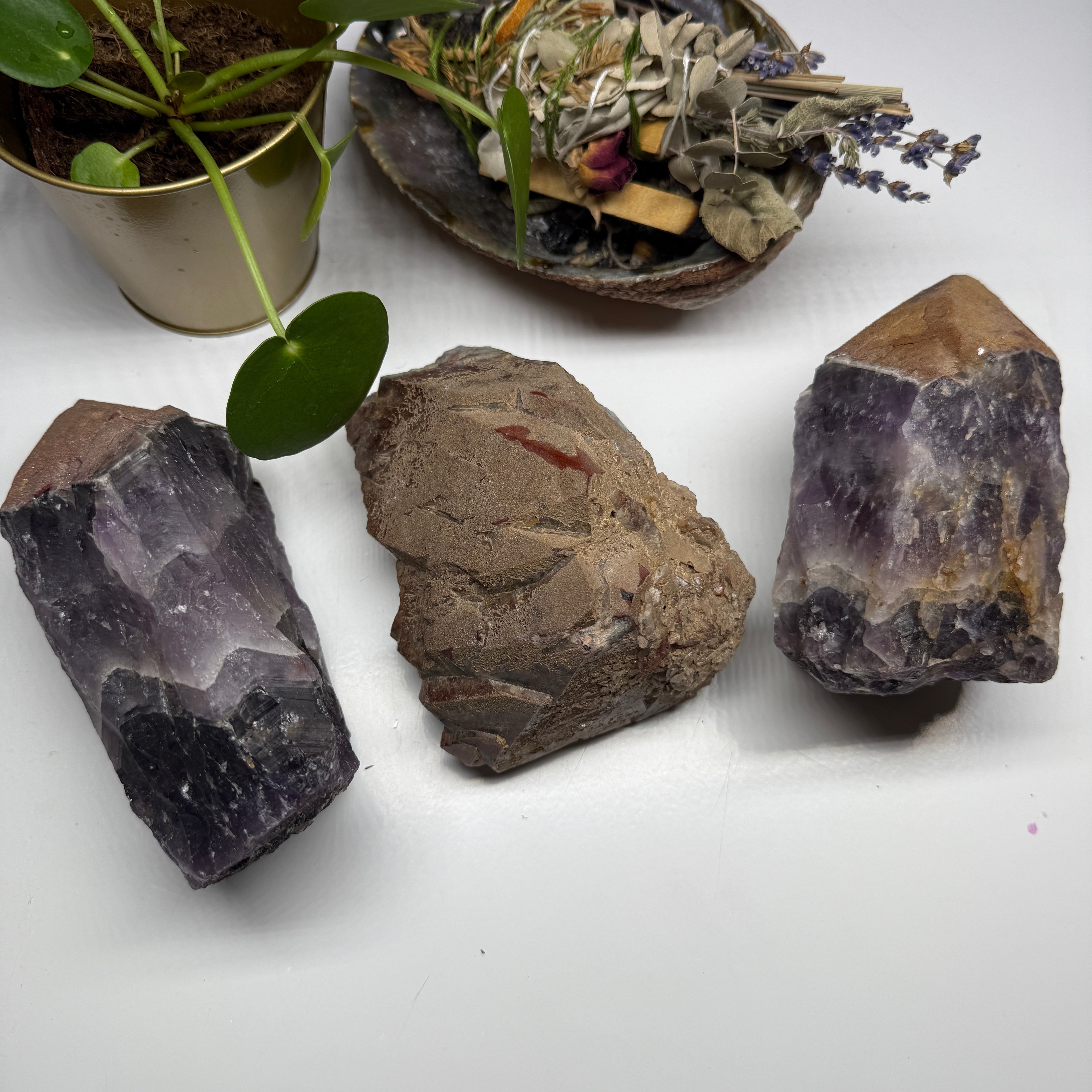 One Incredible Large Raw Auralite 23 Amethyst Crystal Point from Ontario