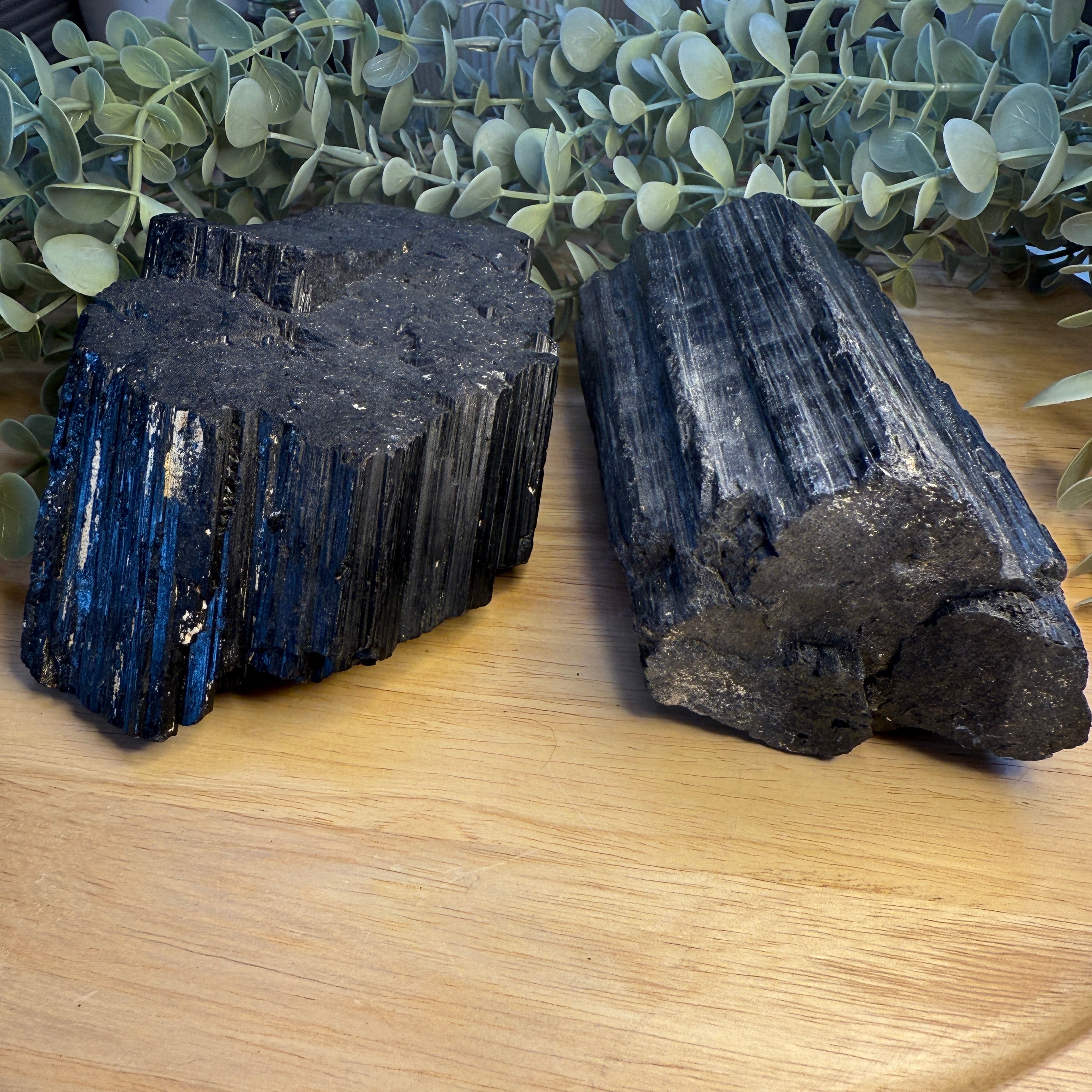 Jumbo Black Tourmaline Display Specimens from Indonesia