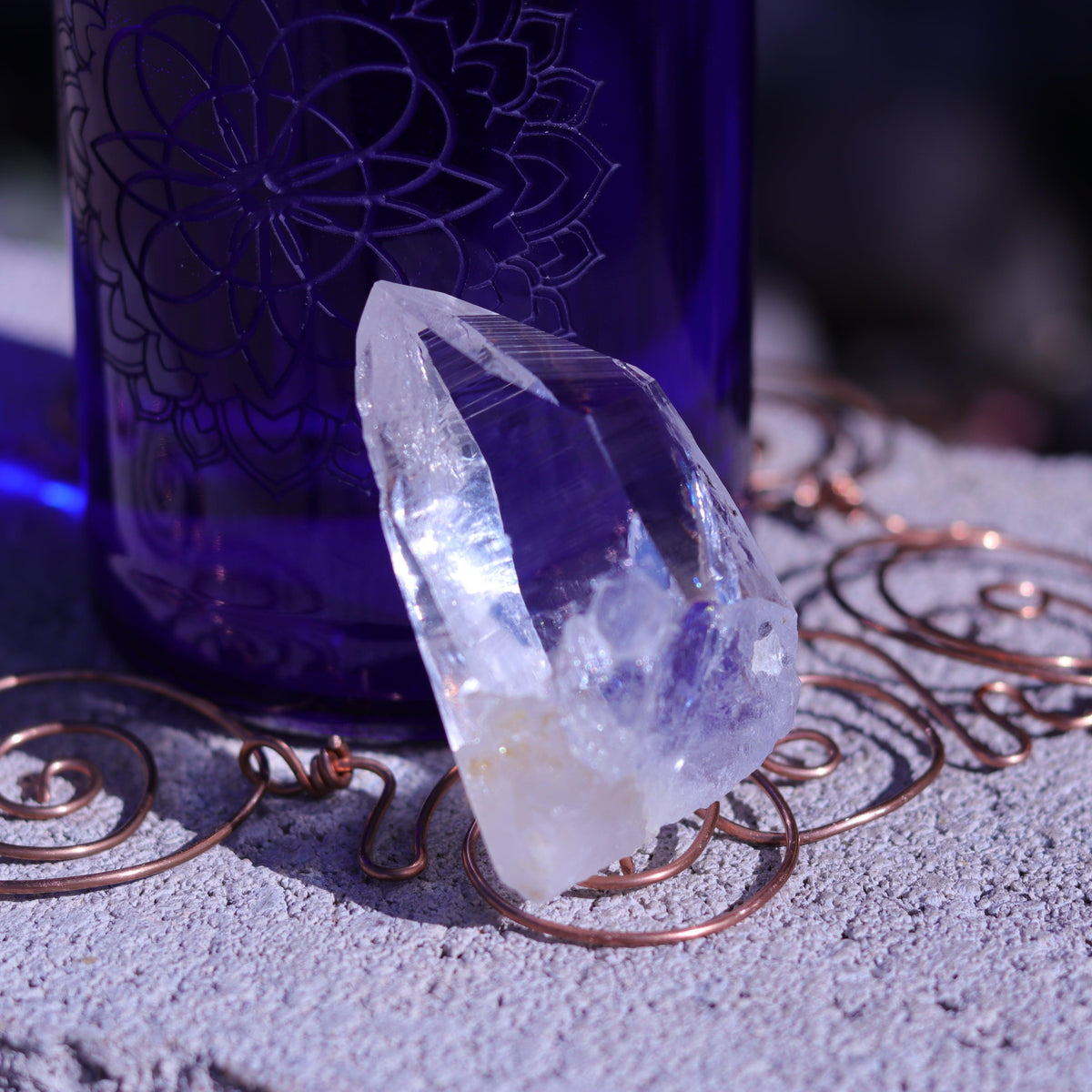 Large Lemurian Seed Clear Quartz Crystal Point