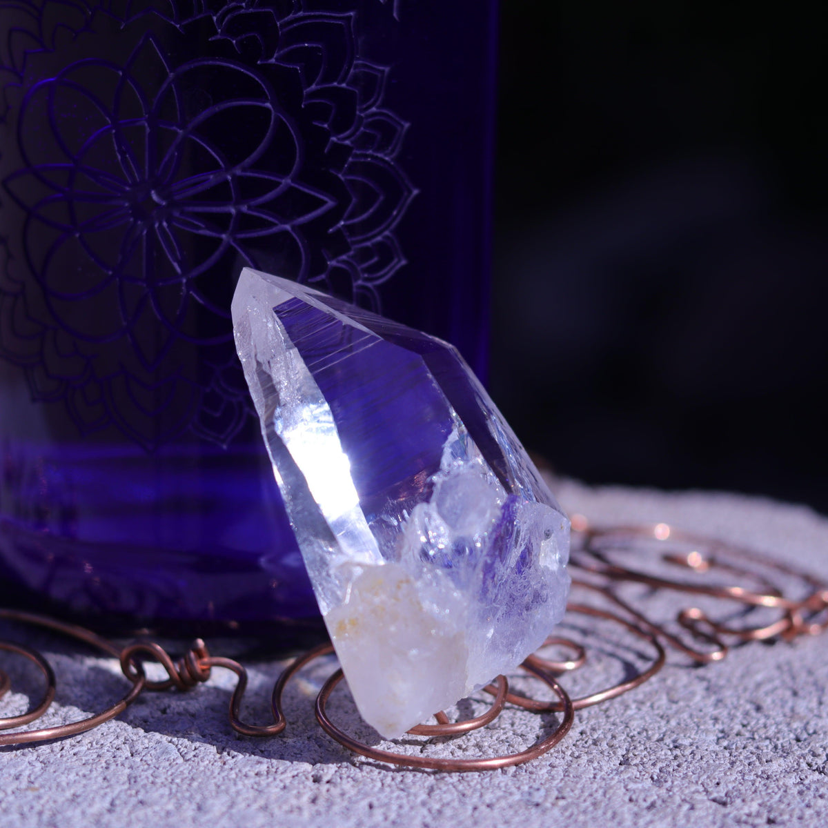Large Lemurian Seed Clear Quartz Crystal Point