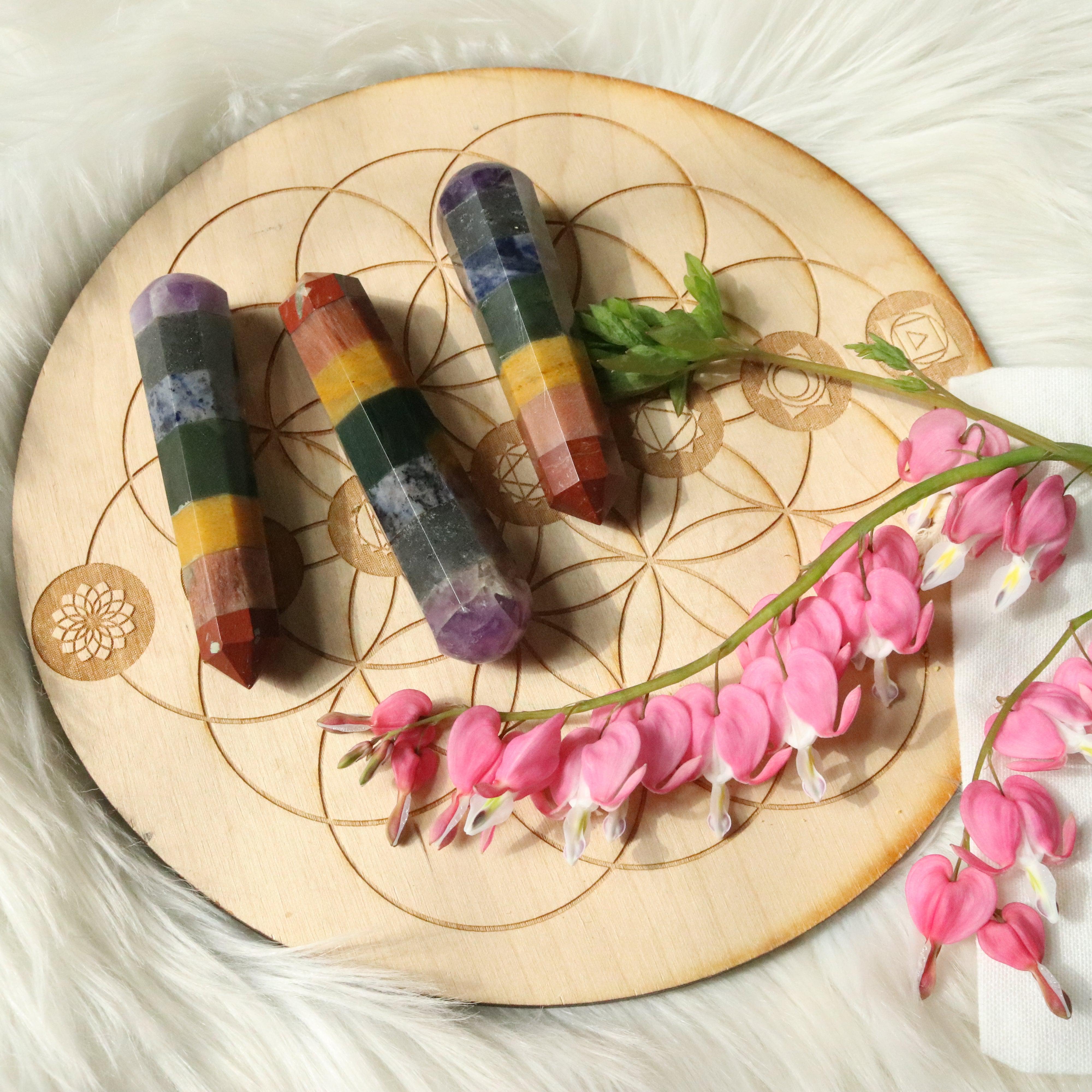 Chakra Massage Wand - Earth Family Crystals