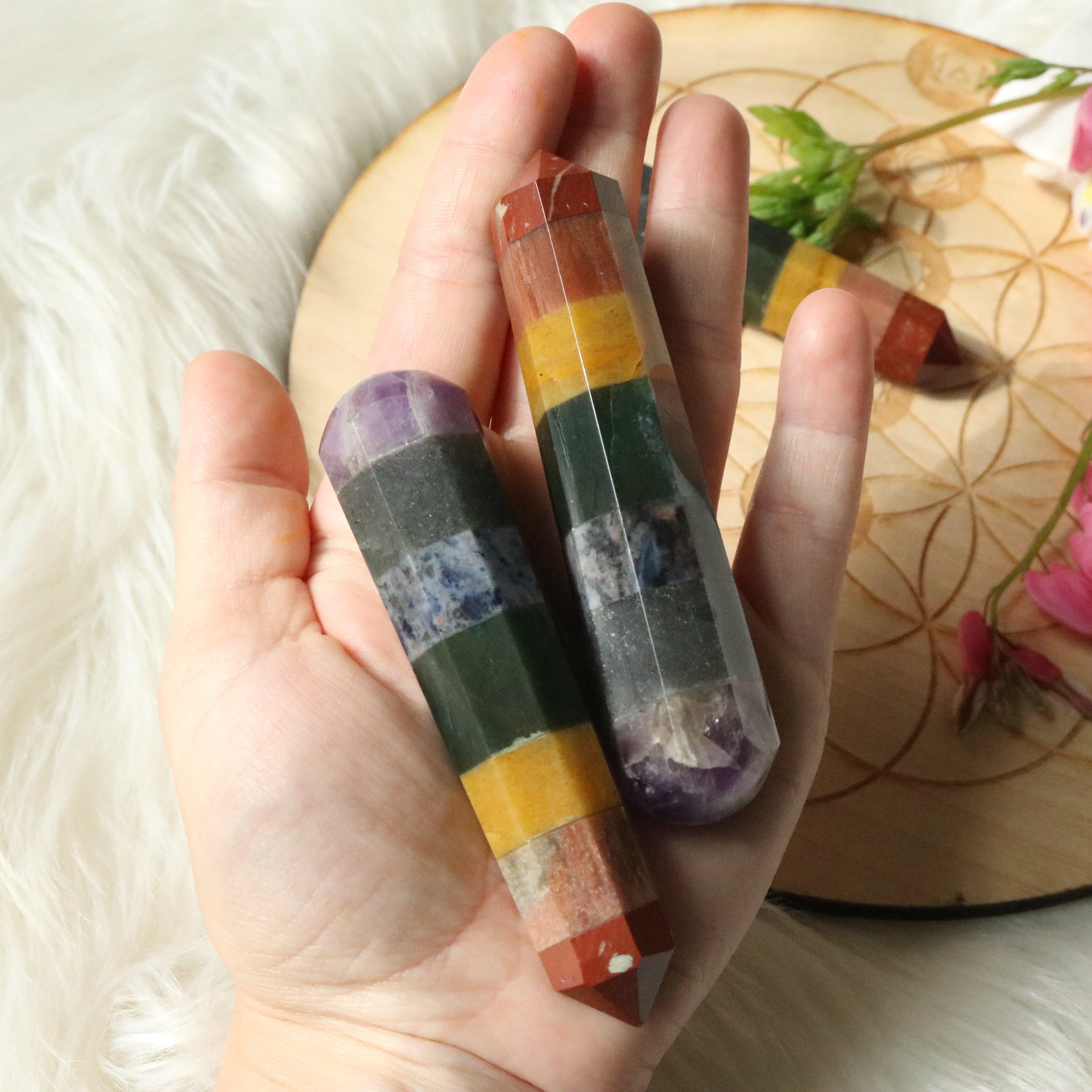 Chakra Massage Wand - Earth Family Crystals
