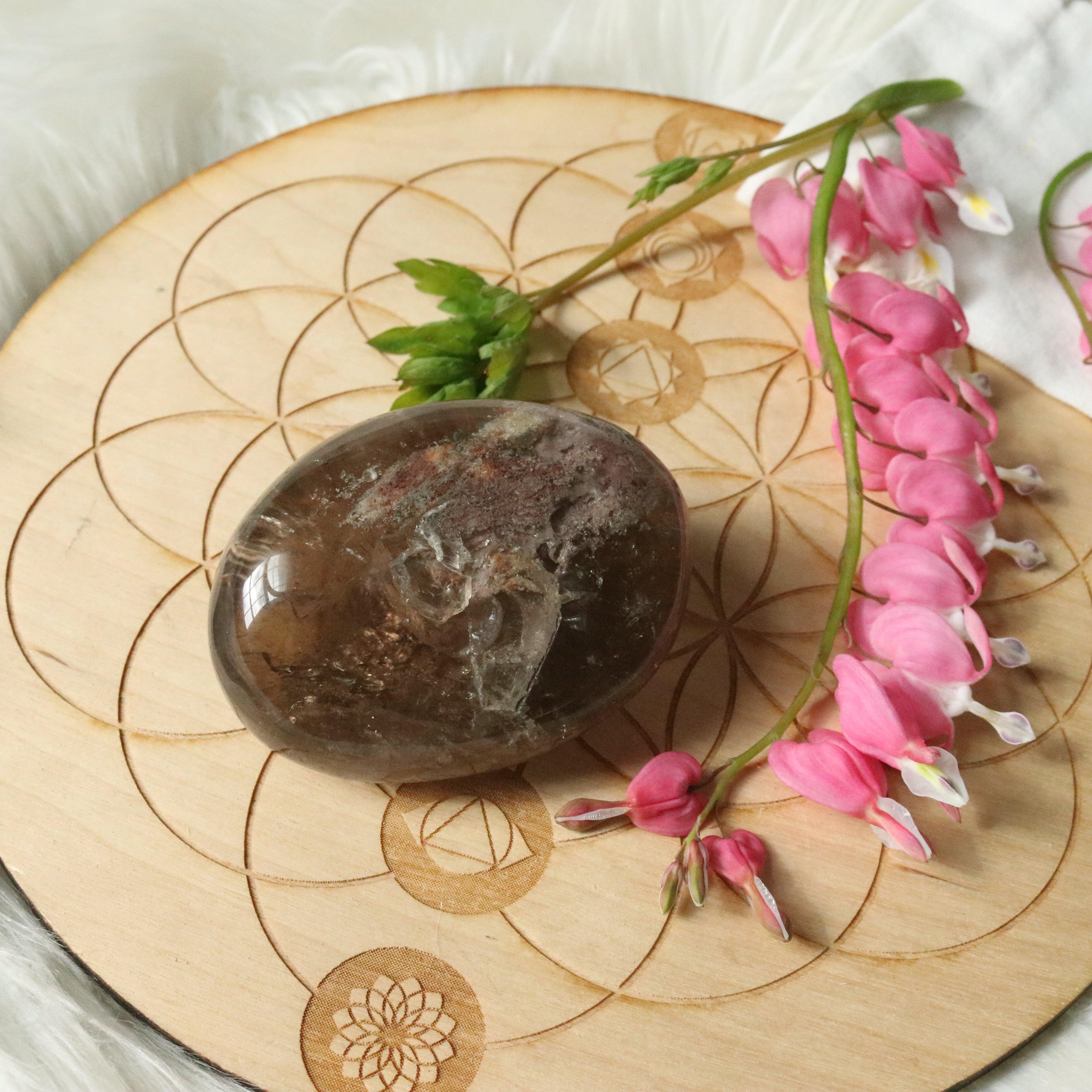 Large Shamanic Dream Quartz  Seer Stone Partially Polished From Brazil - Earth Family Crystals
