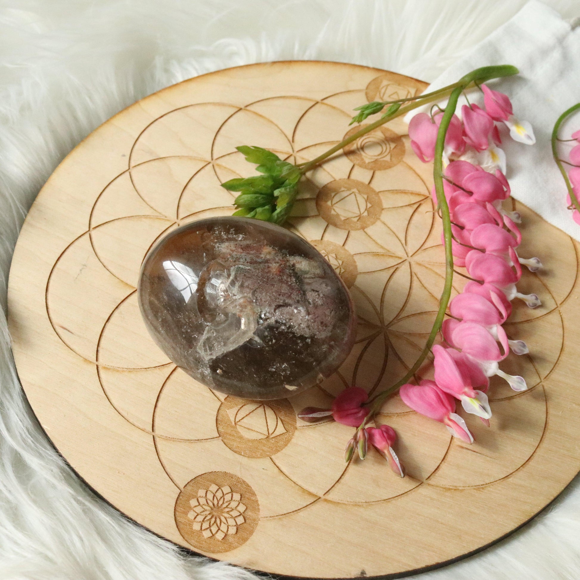 Large Shamanic Dream Quartz  Seer Stone Partially Polished From Brazil - Earth Family Crystals
