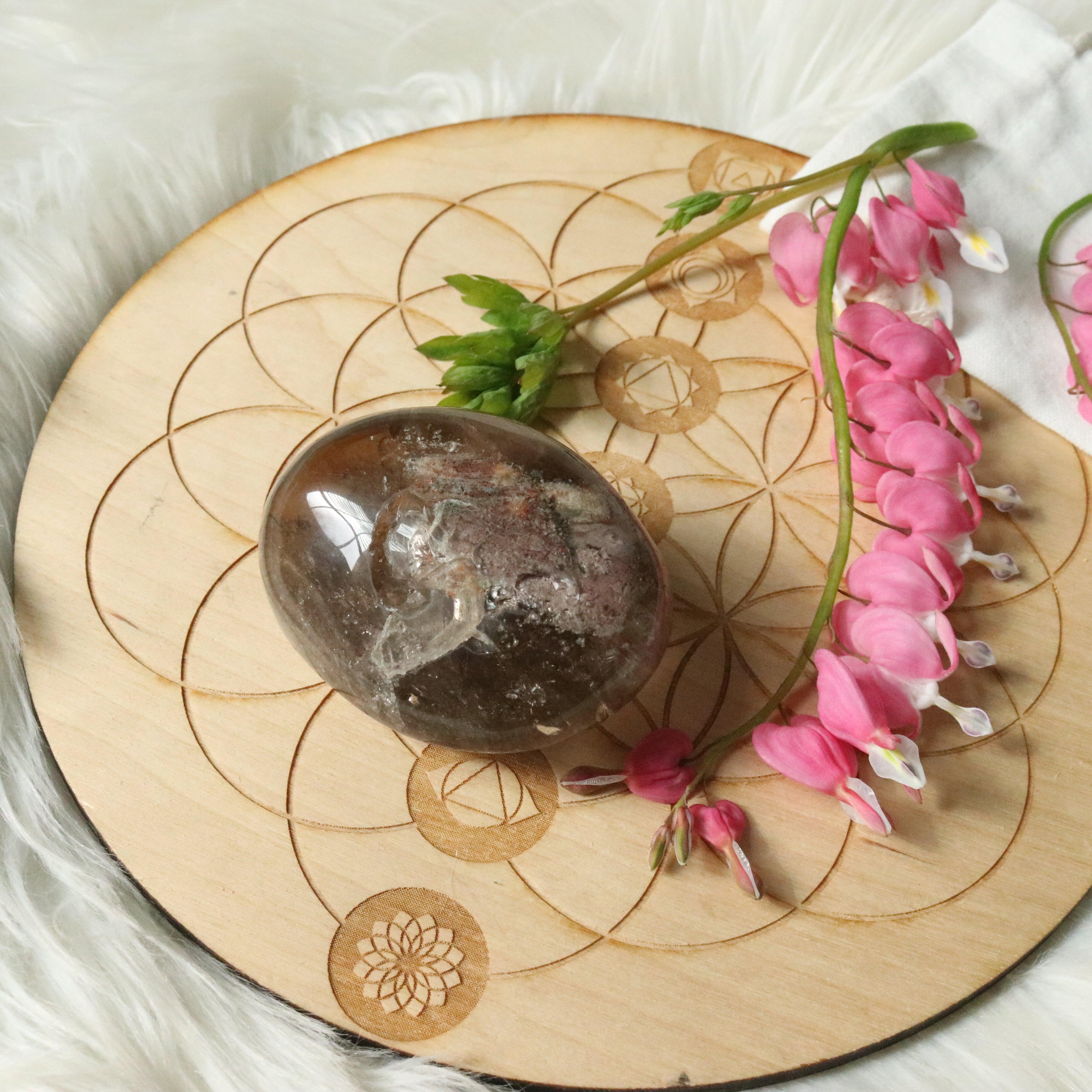 Large Shamanic Dream Quartz  Seer Stone Partially Polished From Brazil - Earth Family Crystals