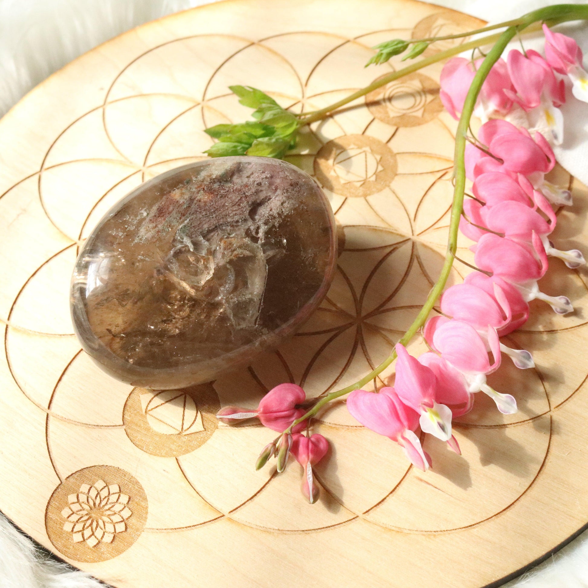 Large Shamanic Dream Quartz  Seer Stone Partially Polished From Brazil - Earth Family Crystals