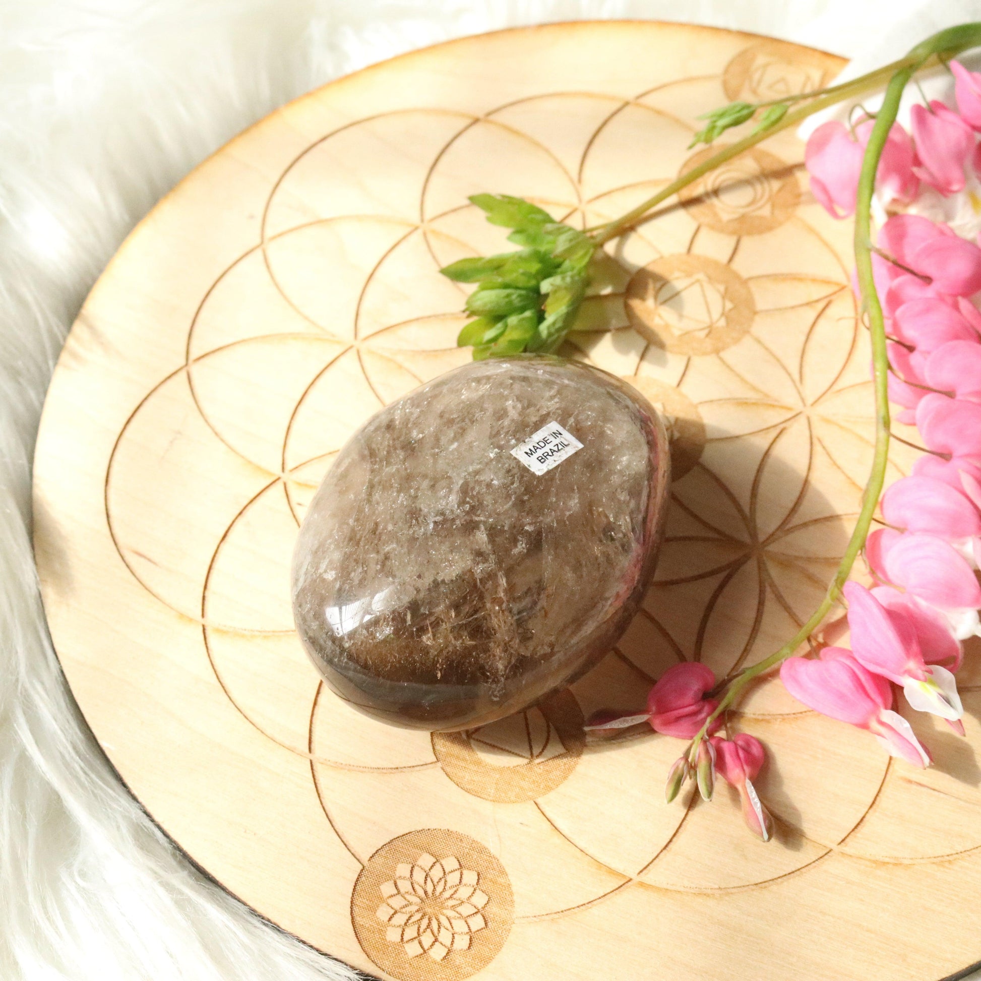 Large Shamanic Dream Quartz  Seer Stone Partially Polished From Brazil - Earth Family Crystals