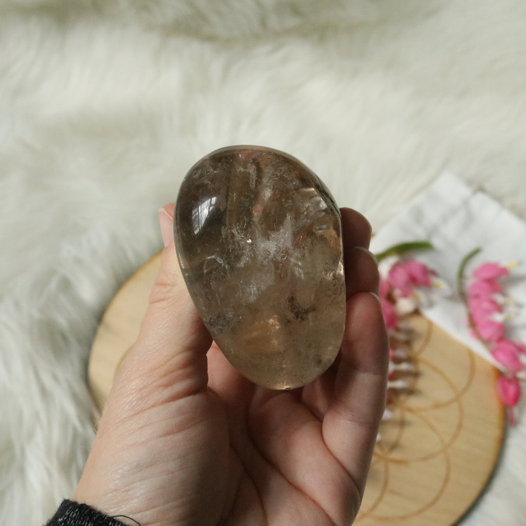 Large Shamanic Dream Quartz  Seer Stone Partially Polished From Brazil - Earth Family Crystals