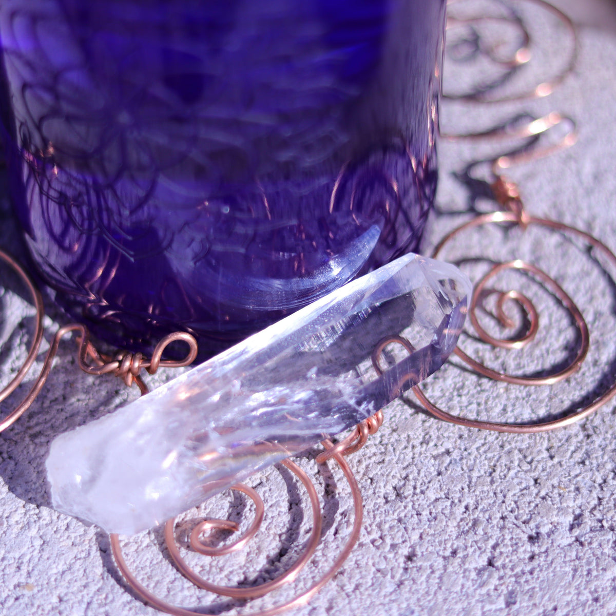 Large Lemurian Seed Clear Quartz Crystal Point