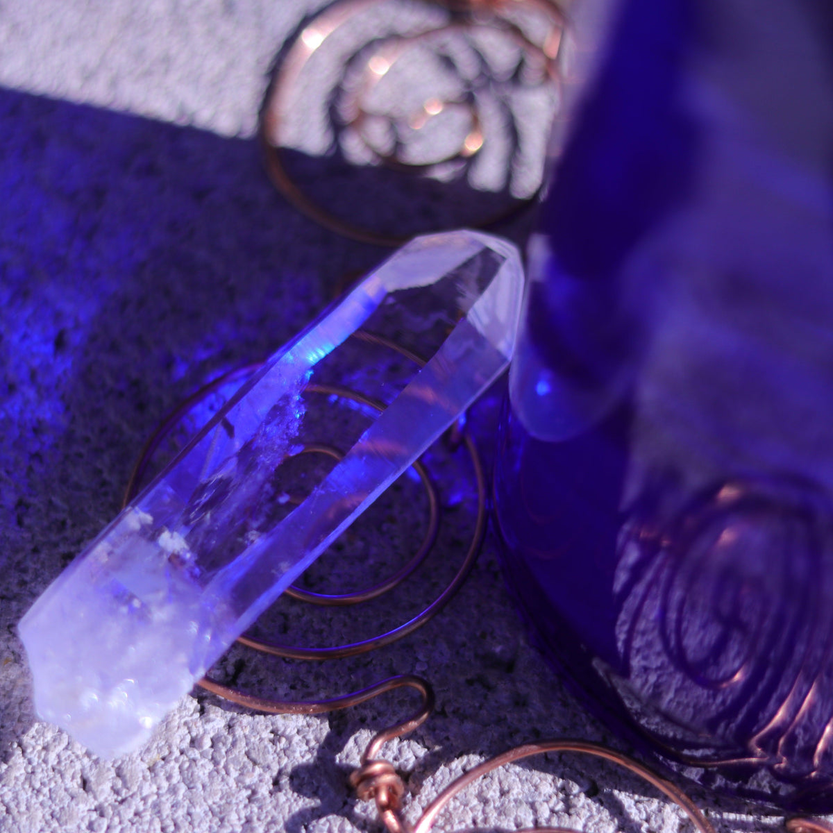Large Lemurian Seed Clear Quartz Crystal Point