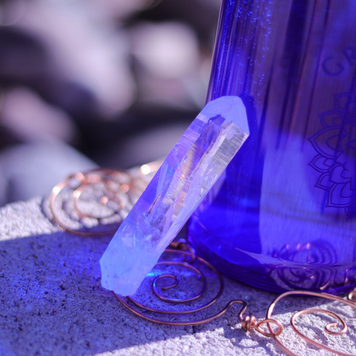Large Lemurian Seed Clear Quartz Crystal Point