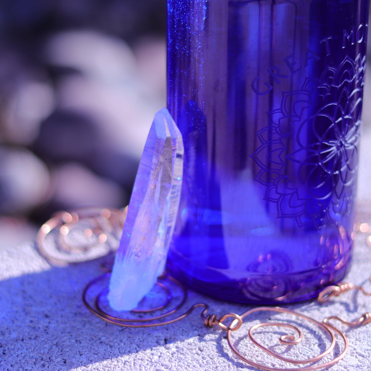 Large Lemurian Seed Clear Quartz Crystal Point