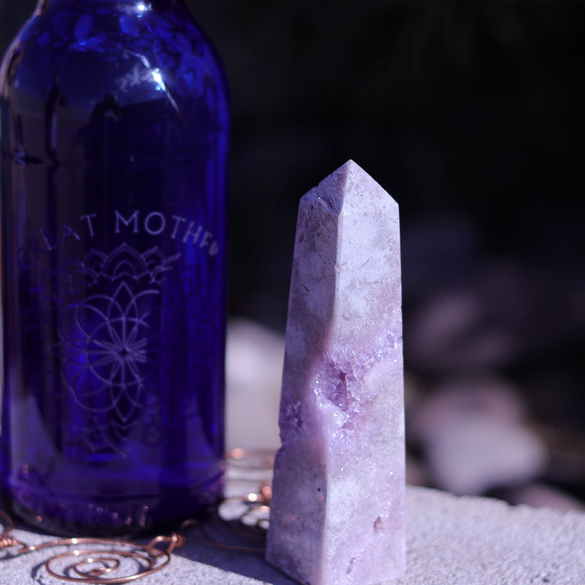 Pink Amethyst Tower Carving — Brazil