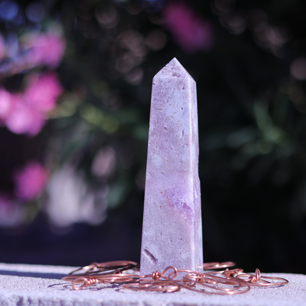 Pink Amethyst Tower Carving — Brazil