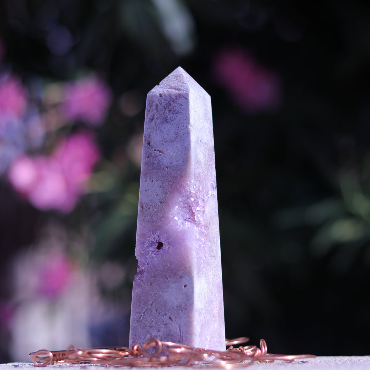 Pink Amethyst Tower Carving — Brazil