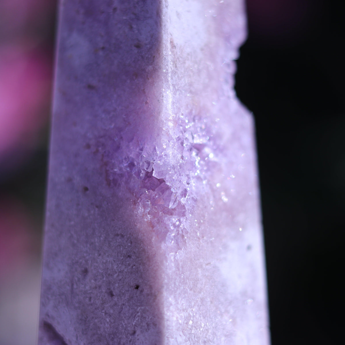 Pink Amethyst Tower Carving — Brazil