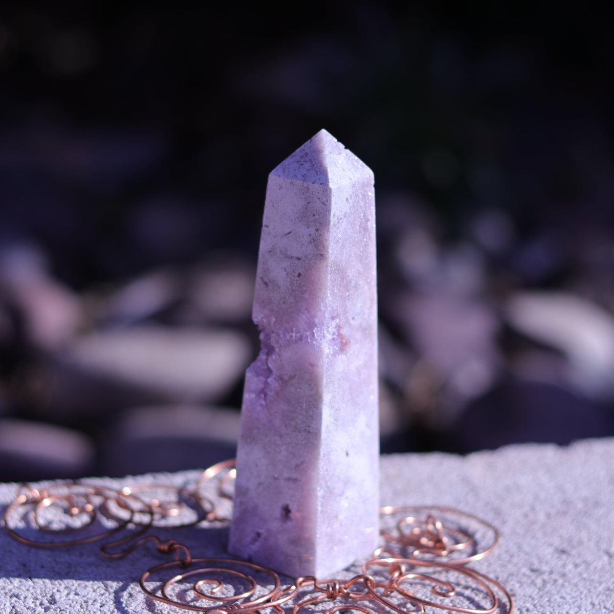 Pink Amethyst Tower Carving — Brazil