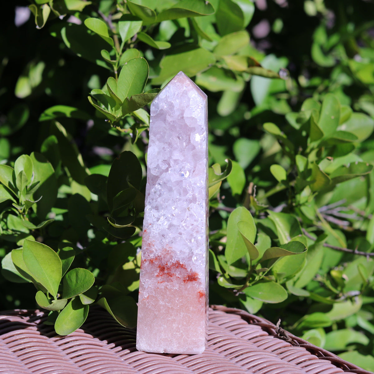 Pink Amethyst Tower Carving