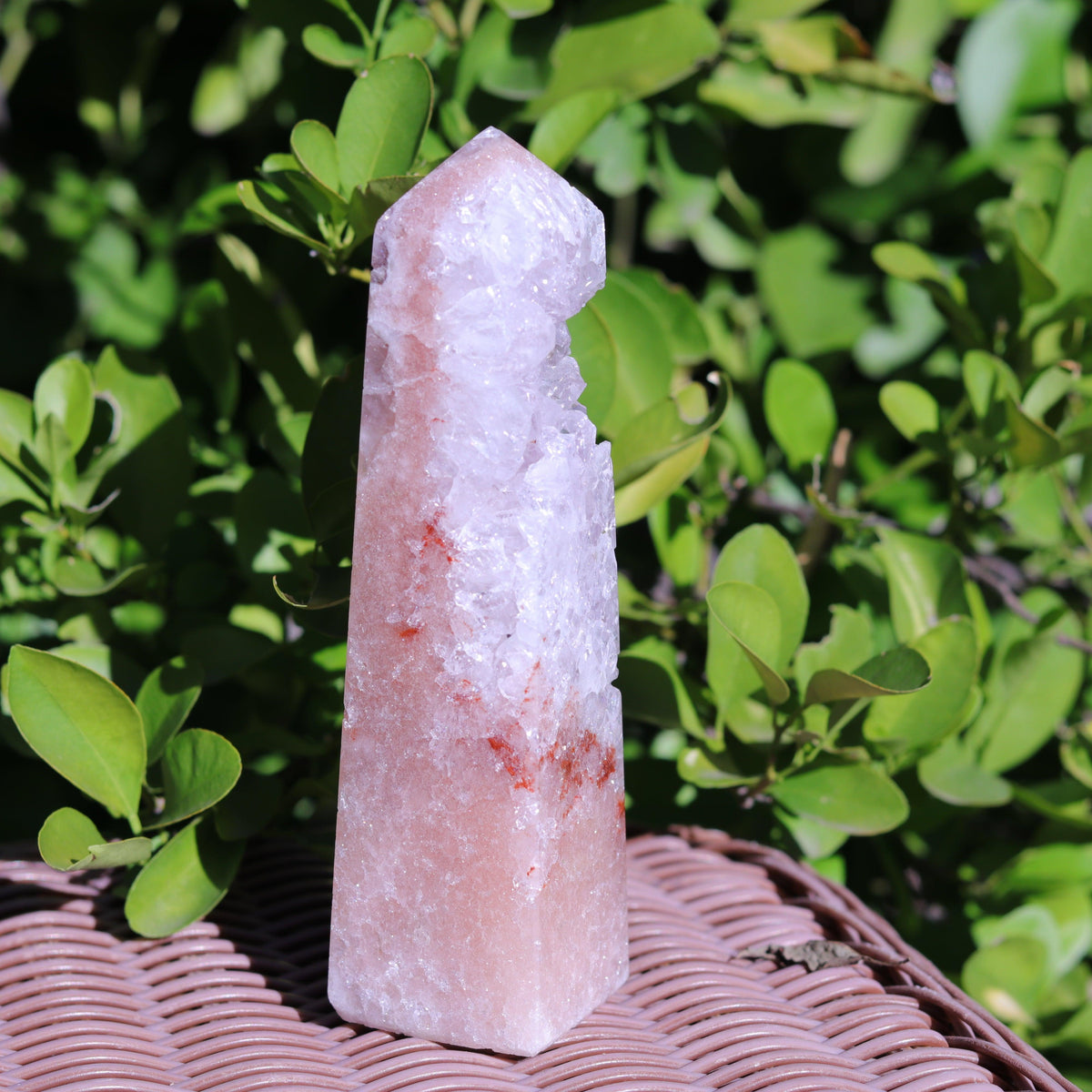 Pink Amethyst Tower Carving