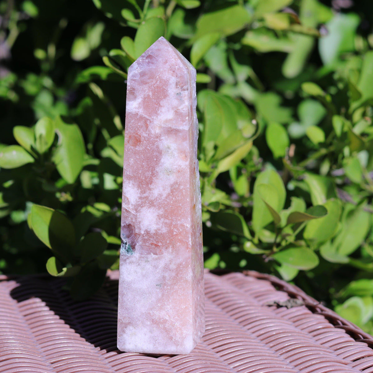 Pink Amethyst Tower Carving