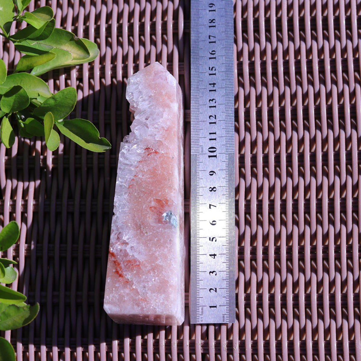 Pink Amethyst Tower Carving