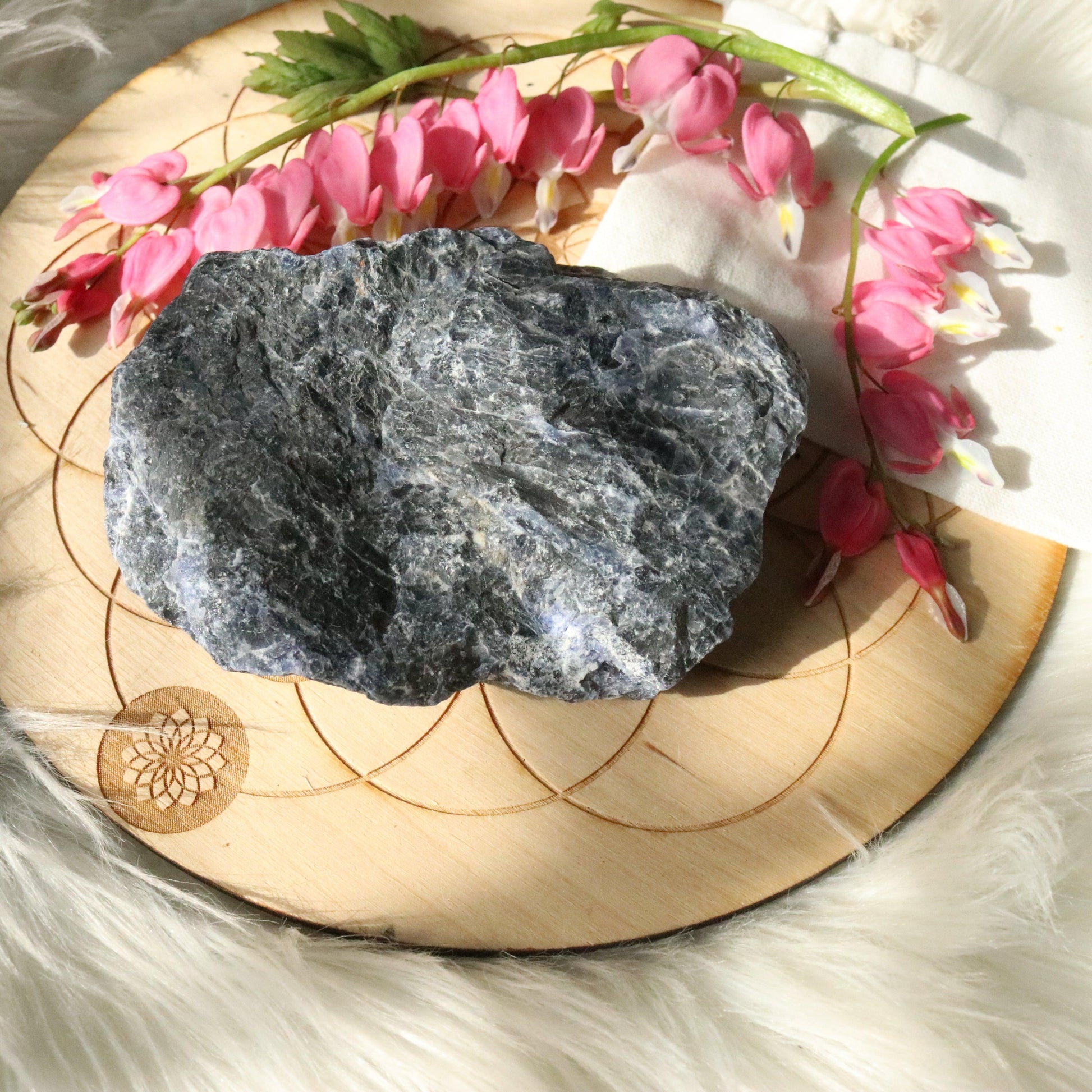 Medium Rough Blue Sodalite Specimen ~ Throat Chakra Activations - Earth Family Crystals