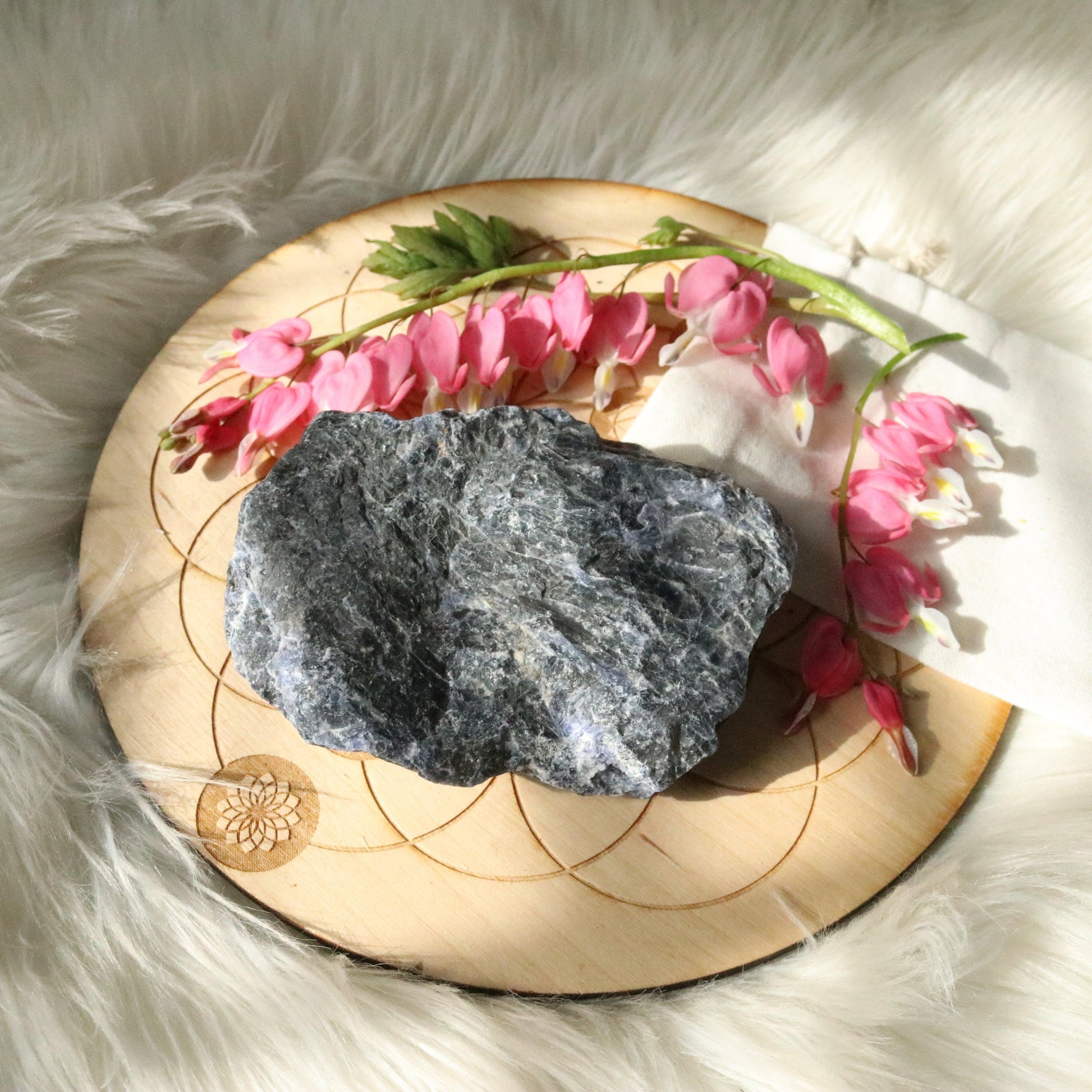 Medium Rough Blue Sodalite Specimen ~ Throat Chakra Activations - Earth Family Crystals