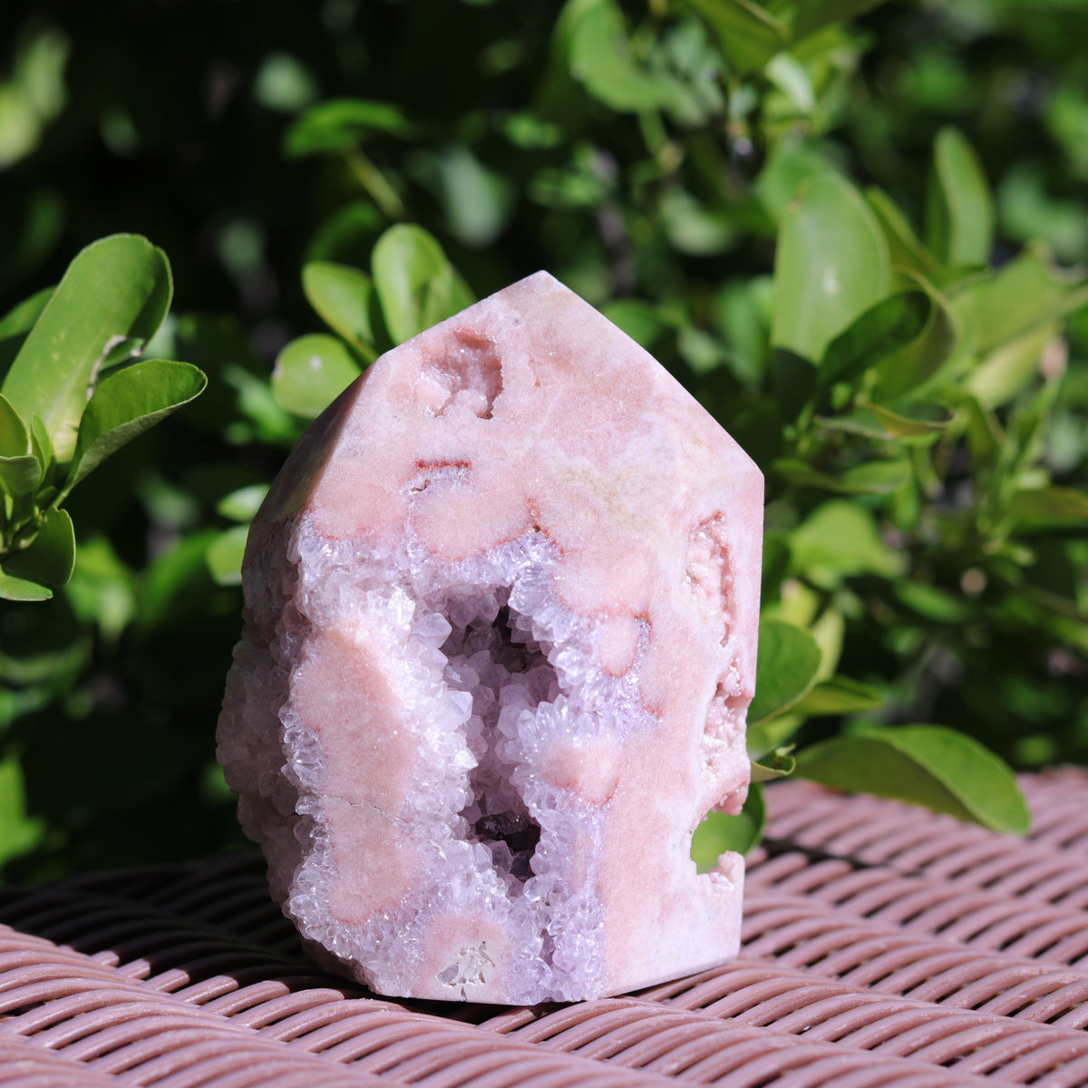 Lilac Pink Amethyst Tower Carving