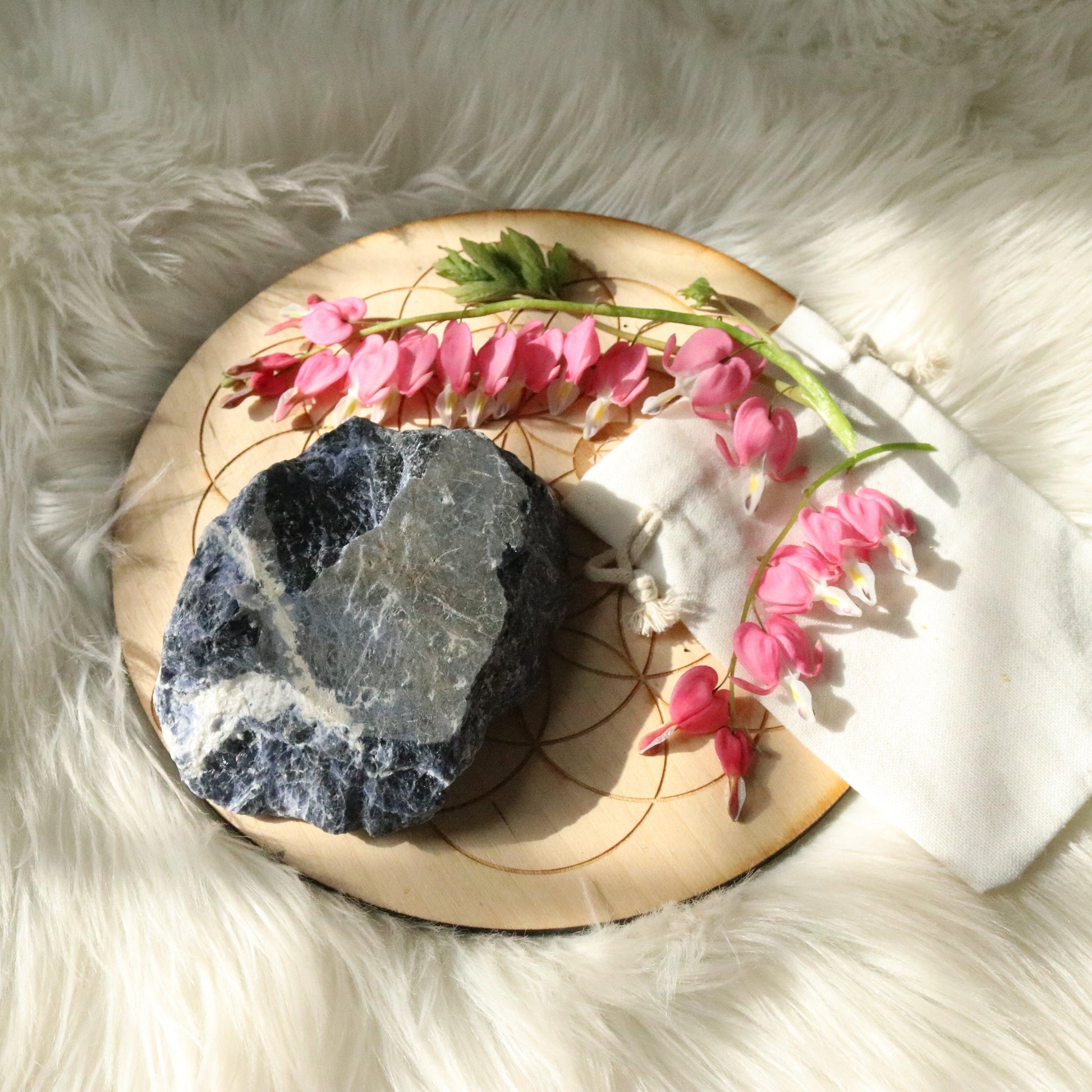 Medium Rough Blue Sodalite Specimen ~ Throat Chakra Activations - Earth Family Crystals