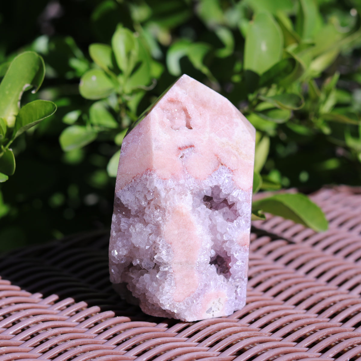 Lilac Pink Amethyst Tower Carving