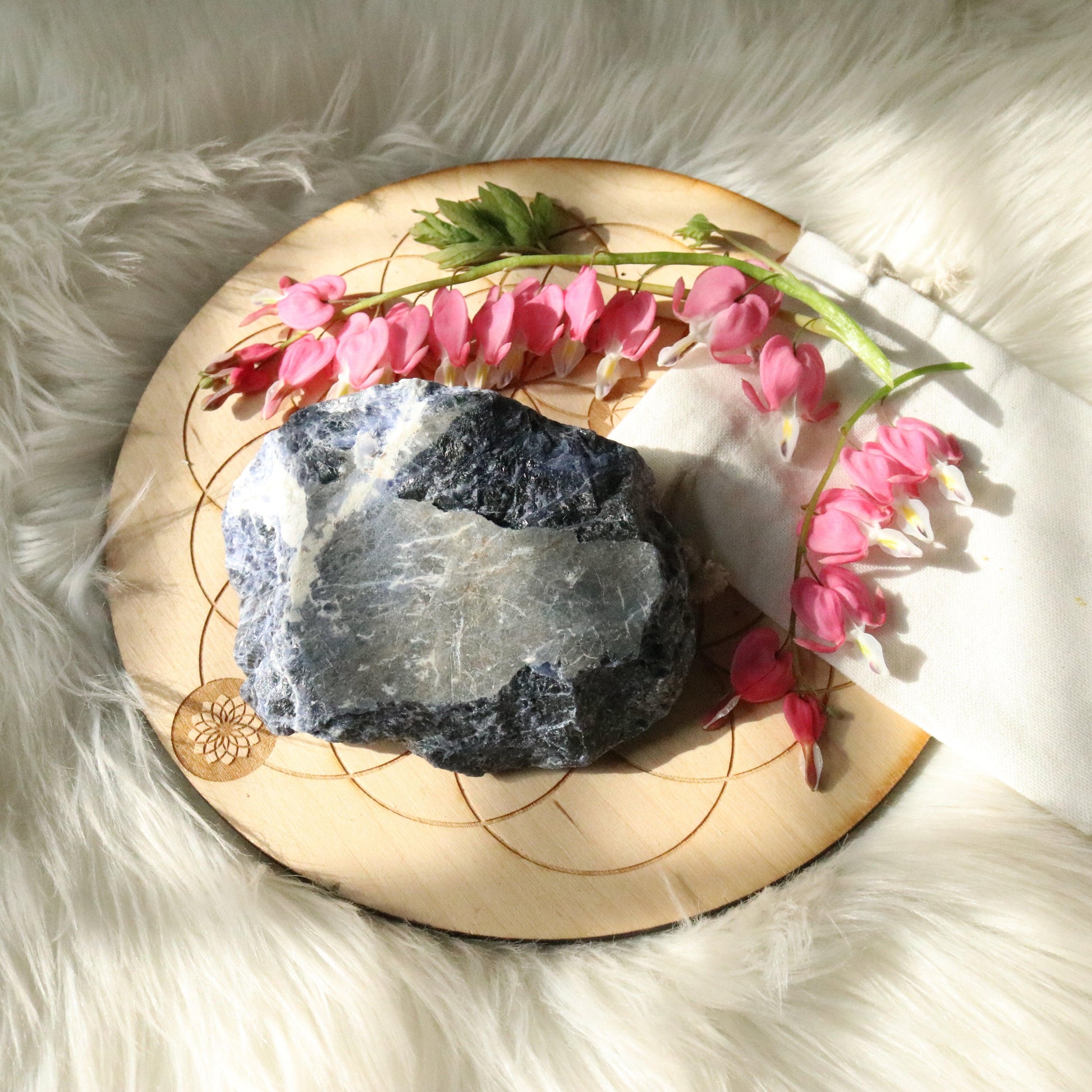 Medium Rough Blue Sodalite Specimen ~ Throat Chakra Activations - Earth Family Crystals