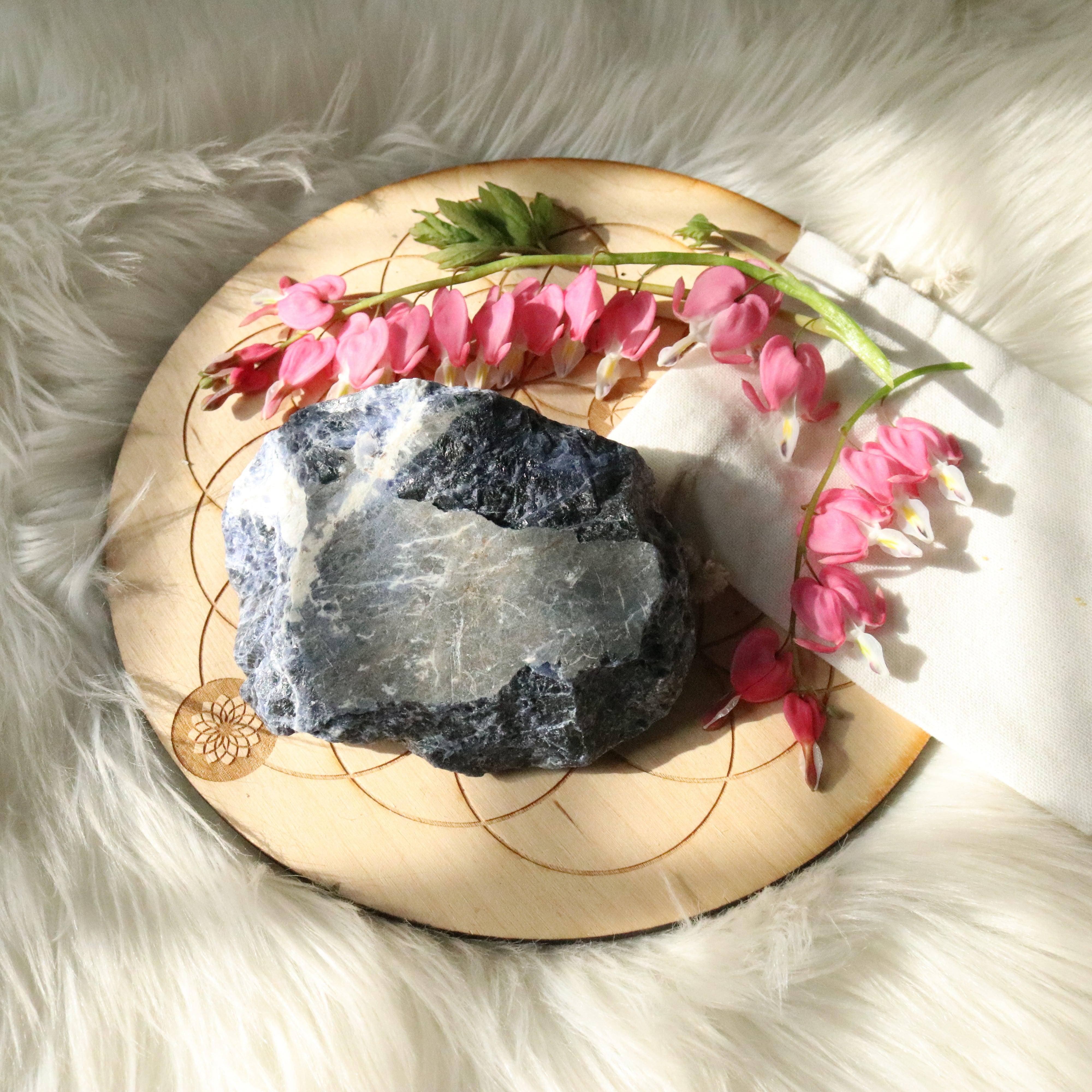 Medium Rough Blue Sodalite Specimen ~ Throat Chakra Activations - Earth Family Crystals