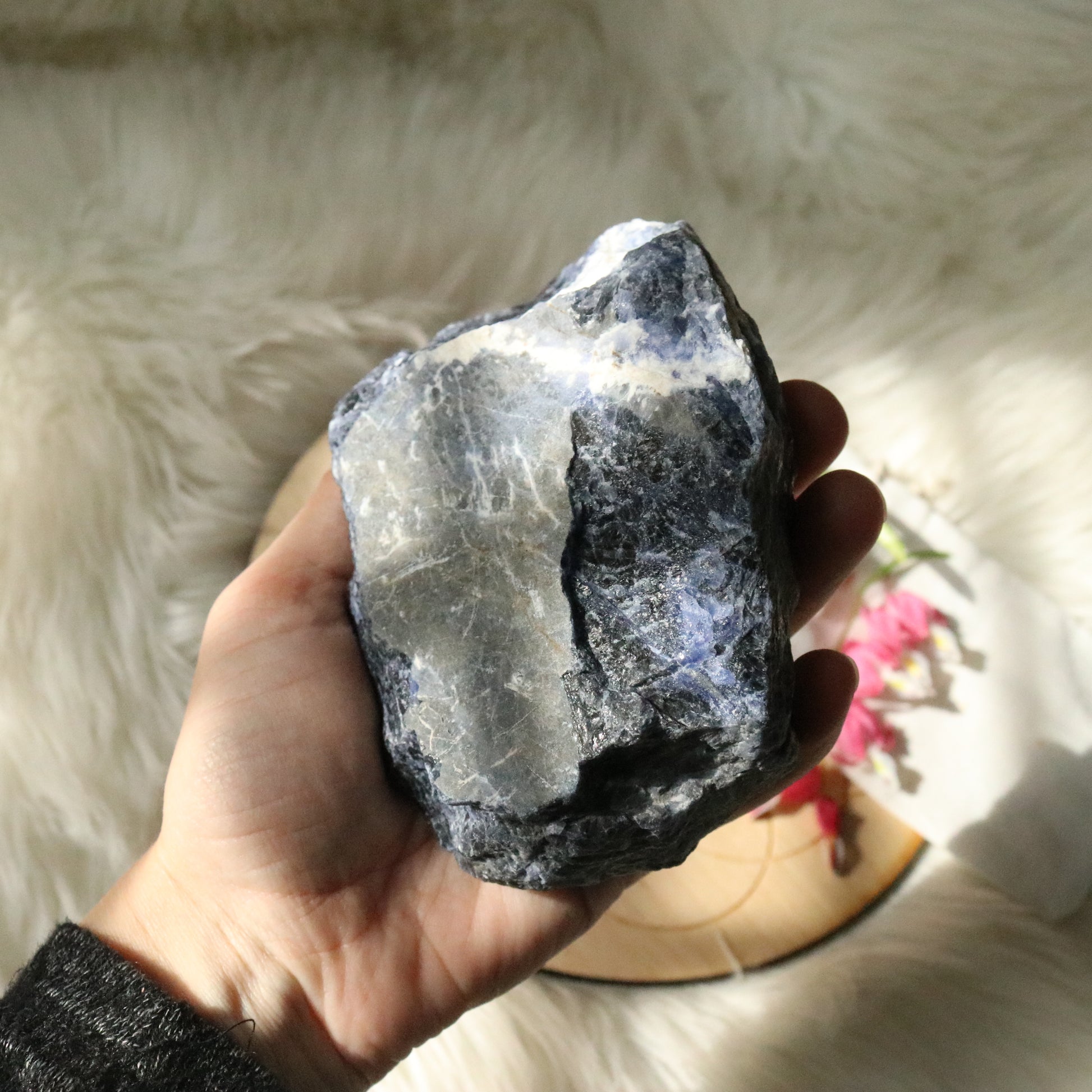 Medium Rough Blue Sodalite Specimen ~ Throat Chakra Activations - Earth Family Crystals